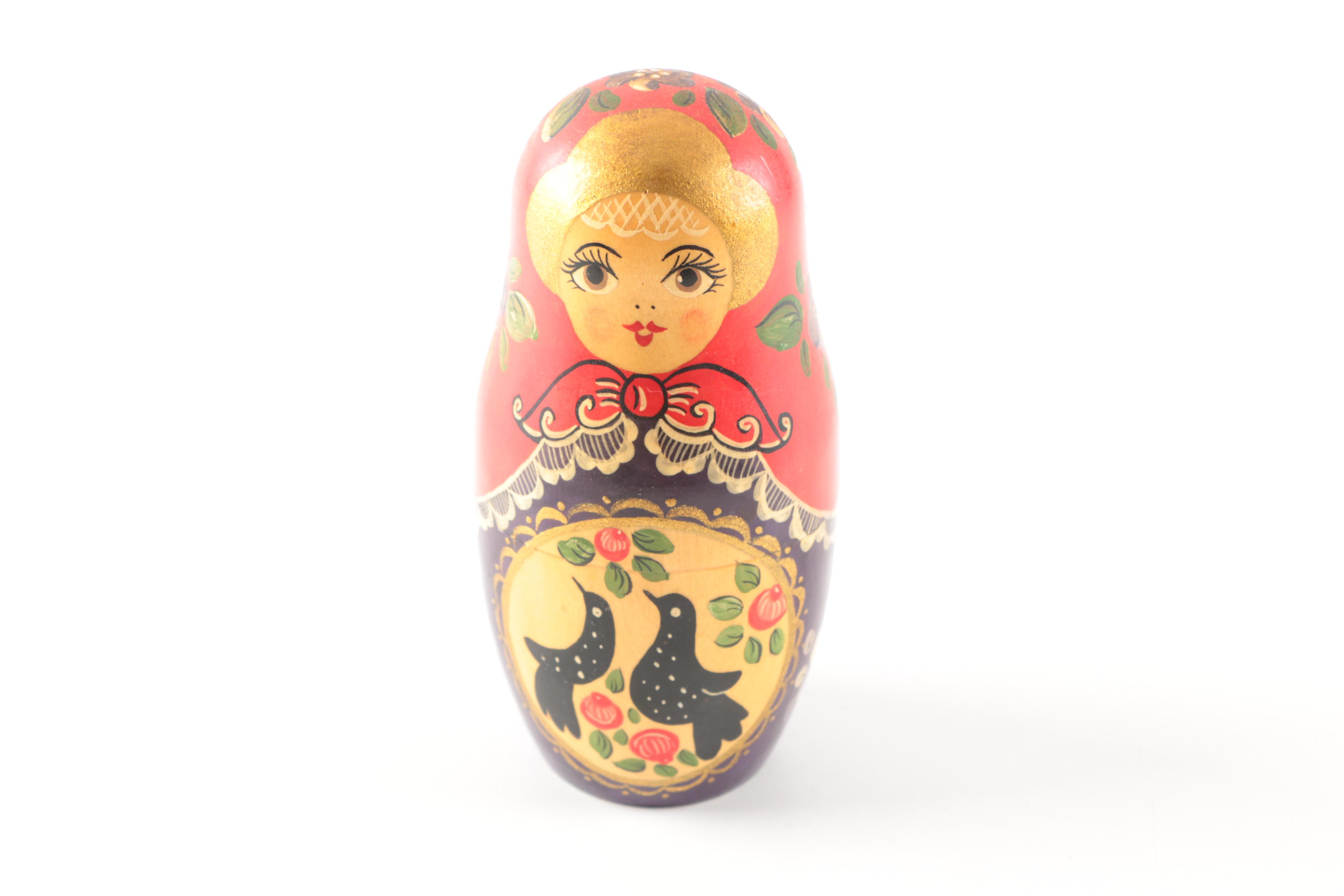 Traditional and Santa Matryoshka Nesting Dolls