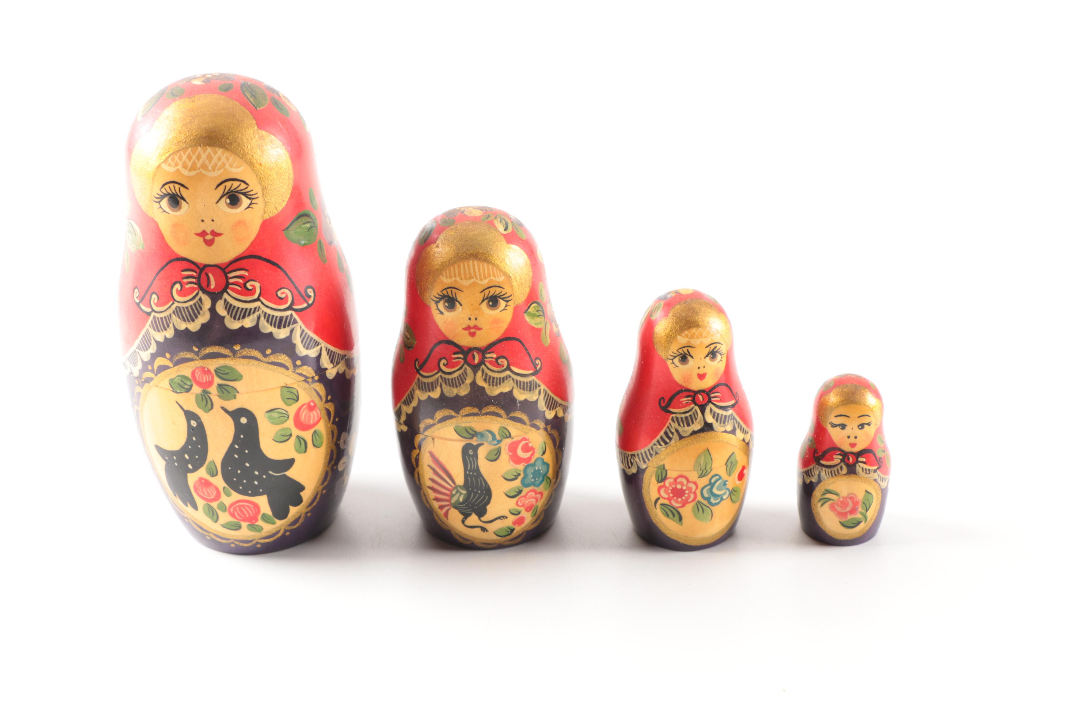 Traditional and Santa Matryoshka Nesting Dolls