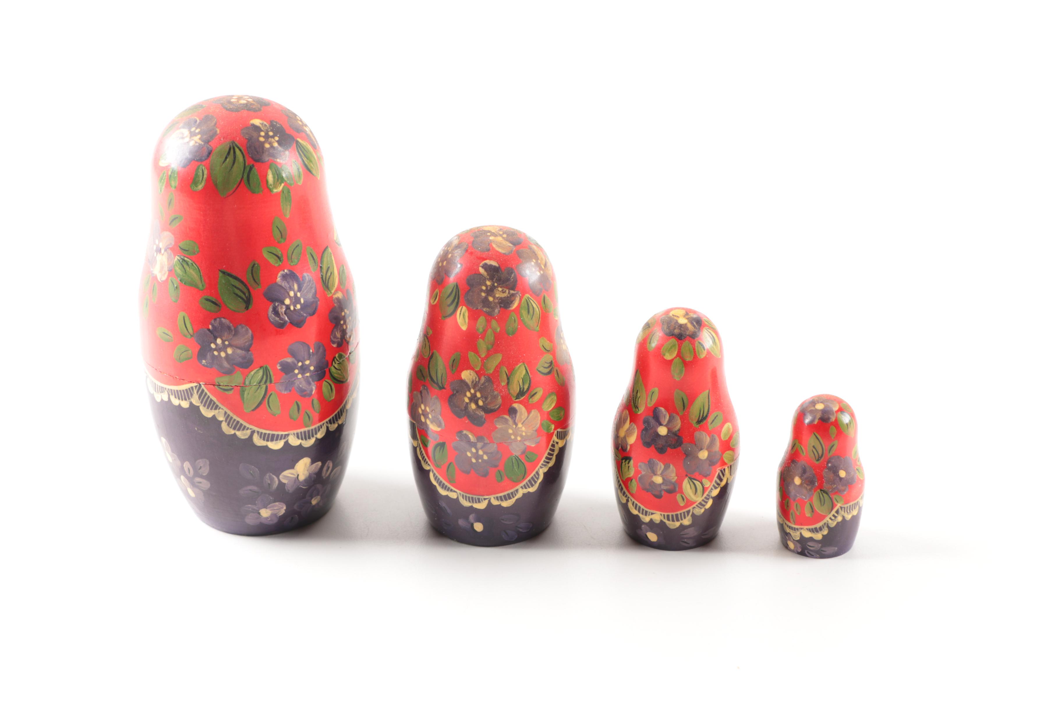 Traditional and Santa Matryoshka Nesting Dolls