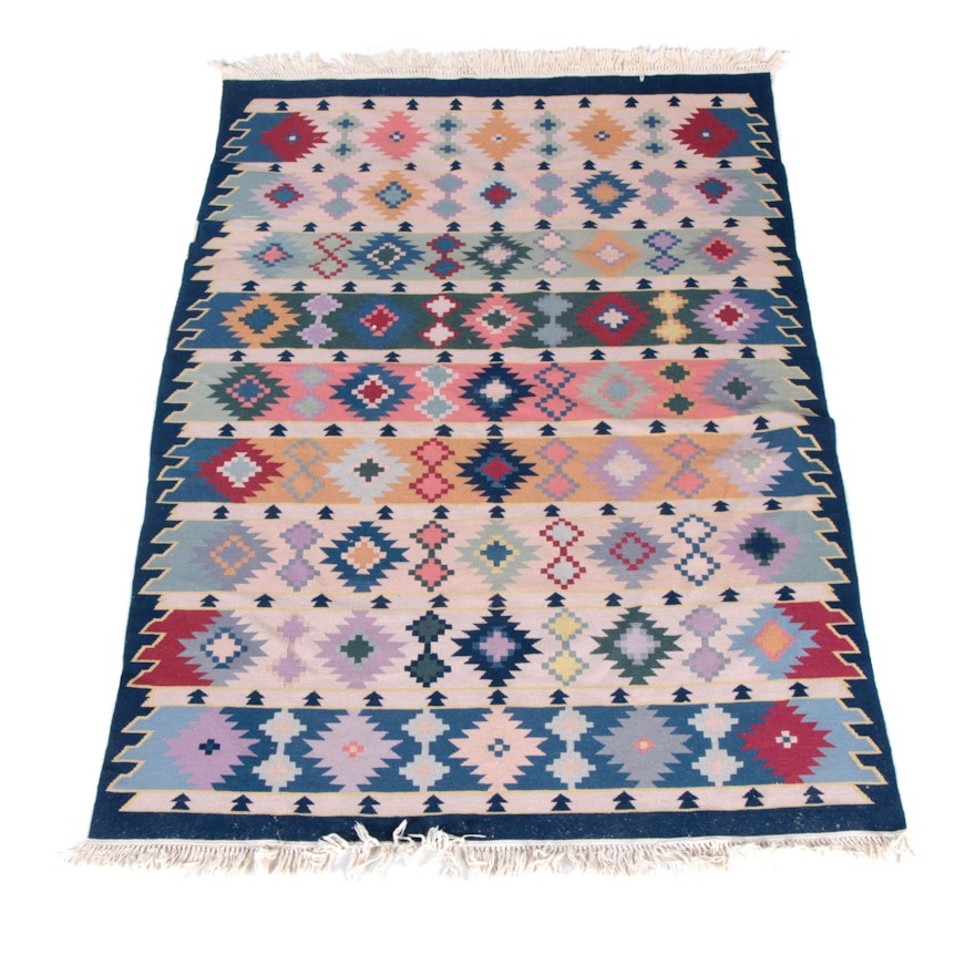 Handwoven Southwest Style Wool Area Rug