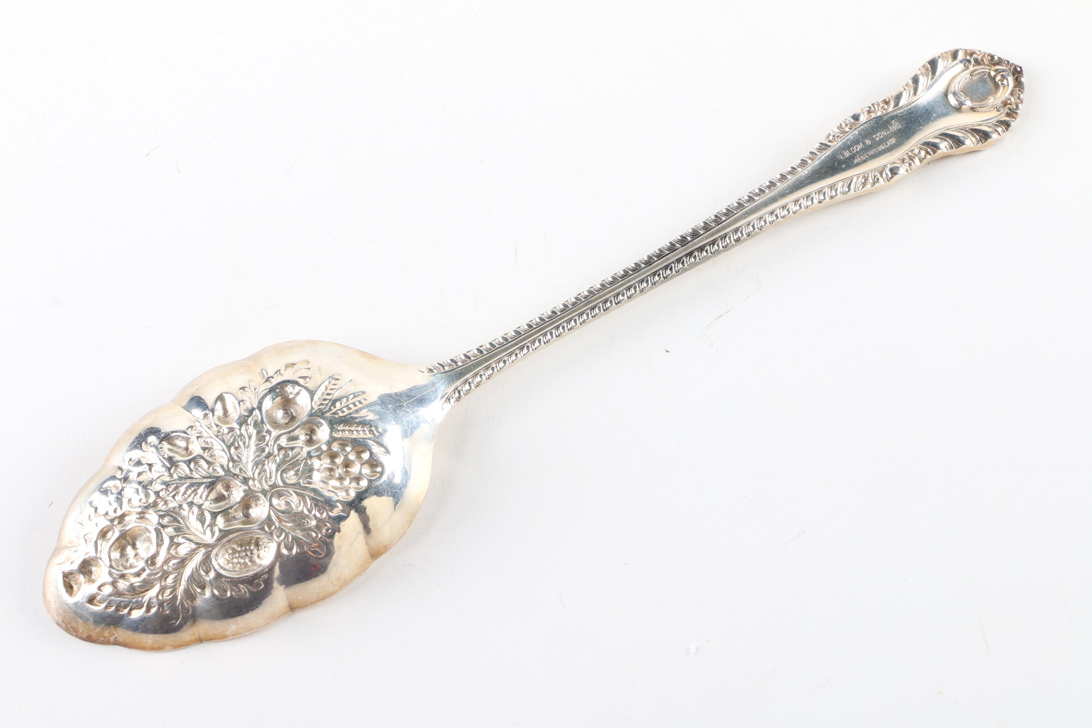 English and Italian Repoussé  Silver Plate Serving Utensils