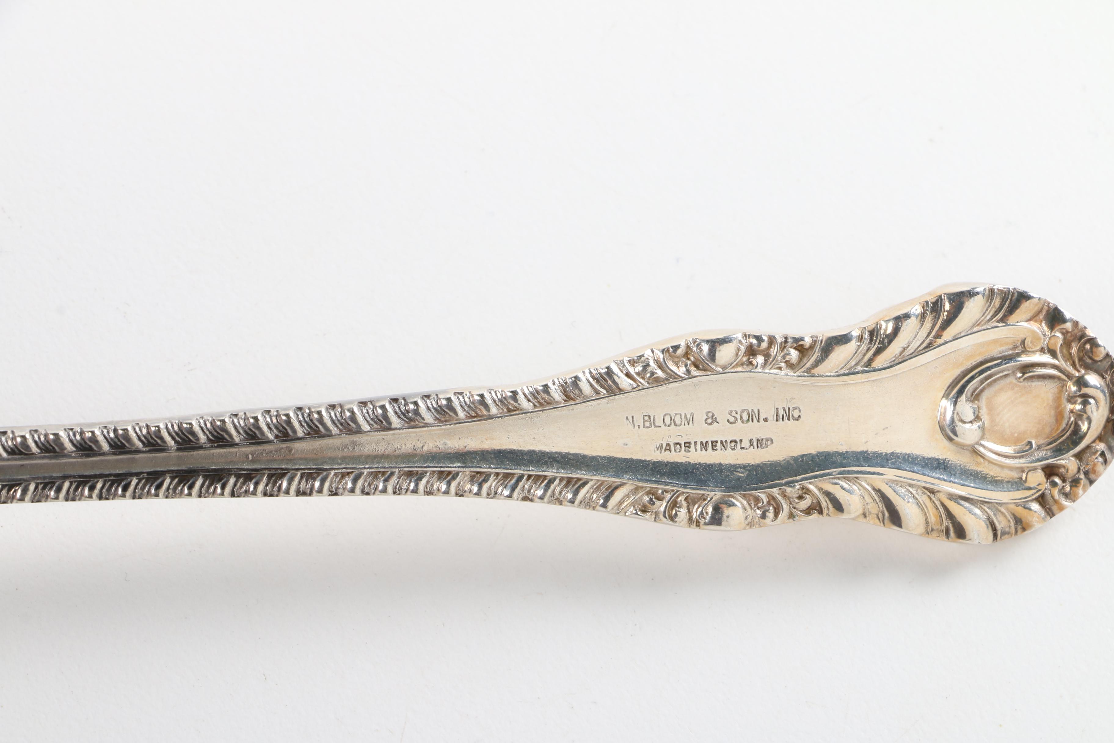 English and Italian Repoussé  Silver Plate Serving Utensils