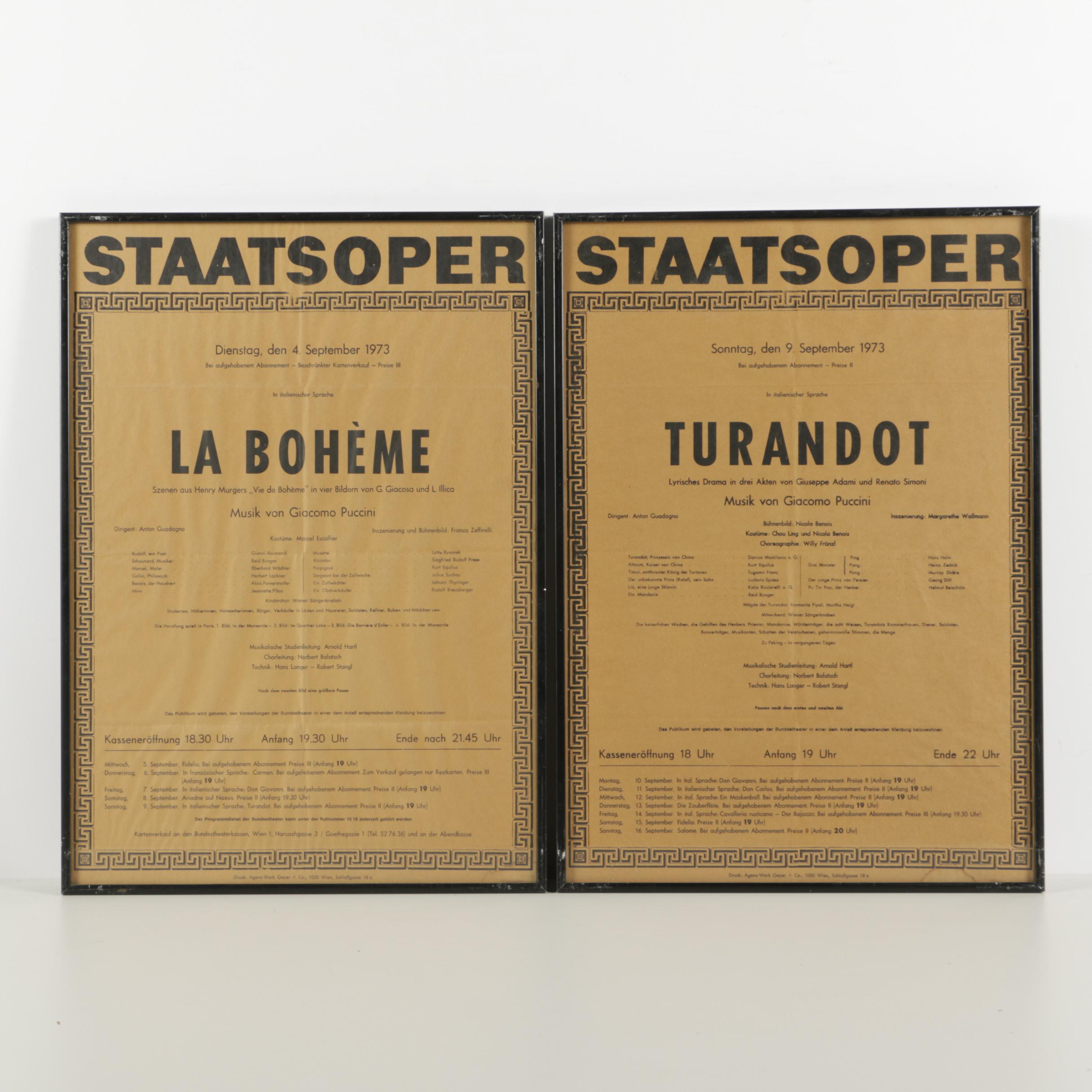 1973 Vienna State Opera Posters