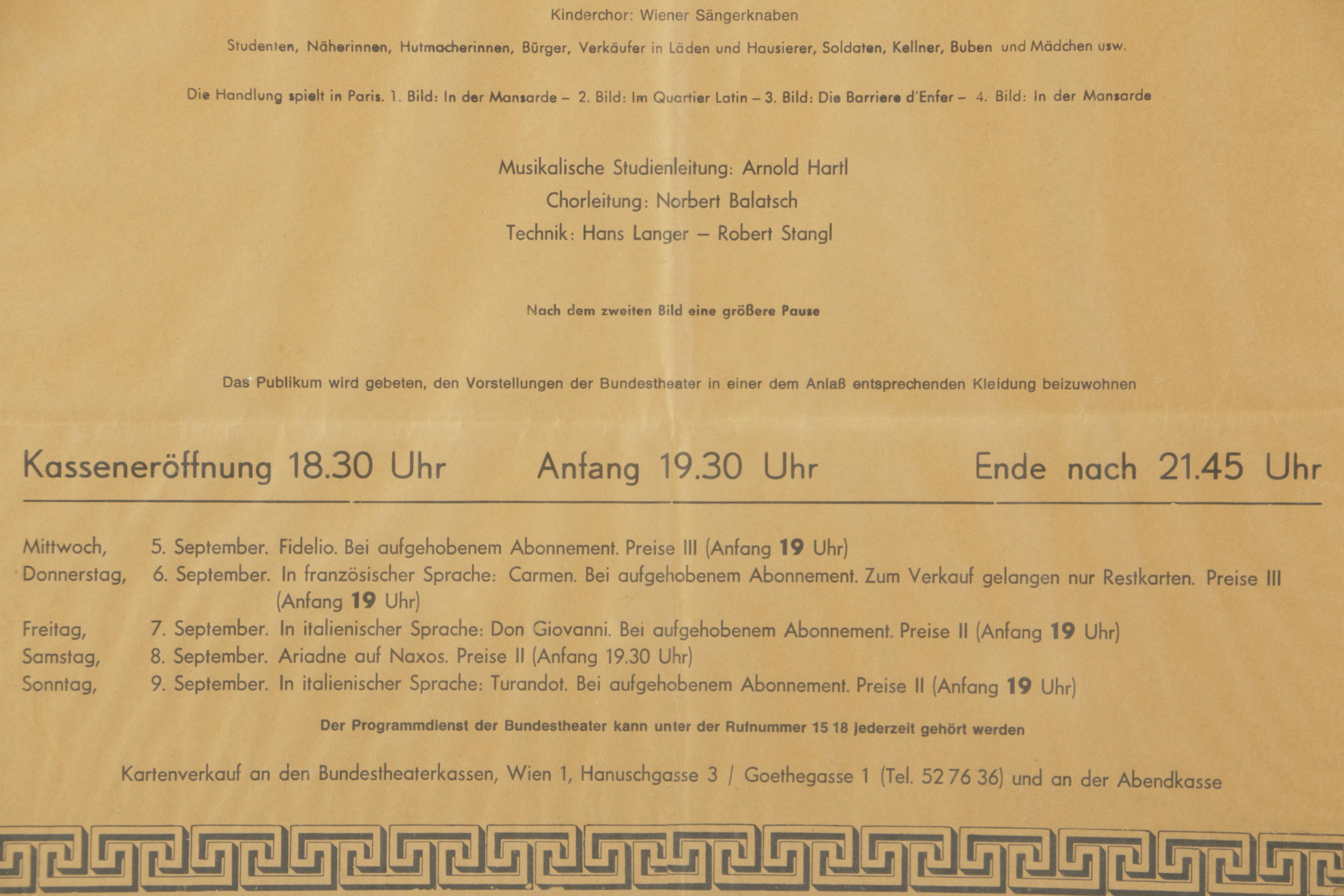 1973 Vienna State Opera Posters