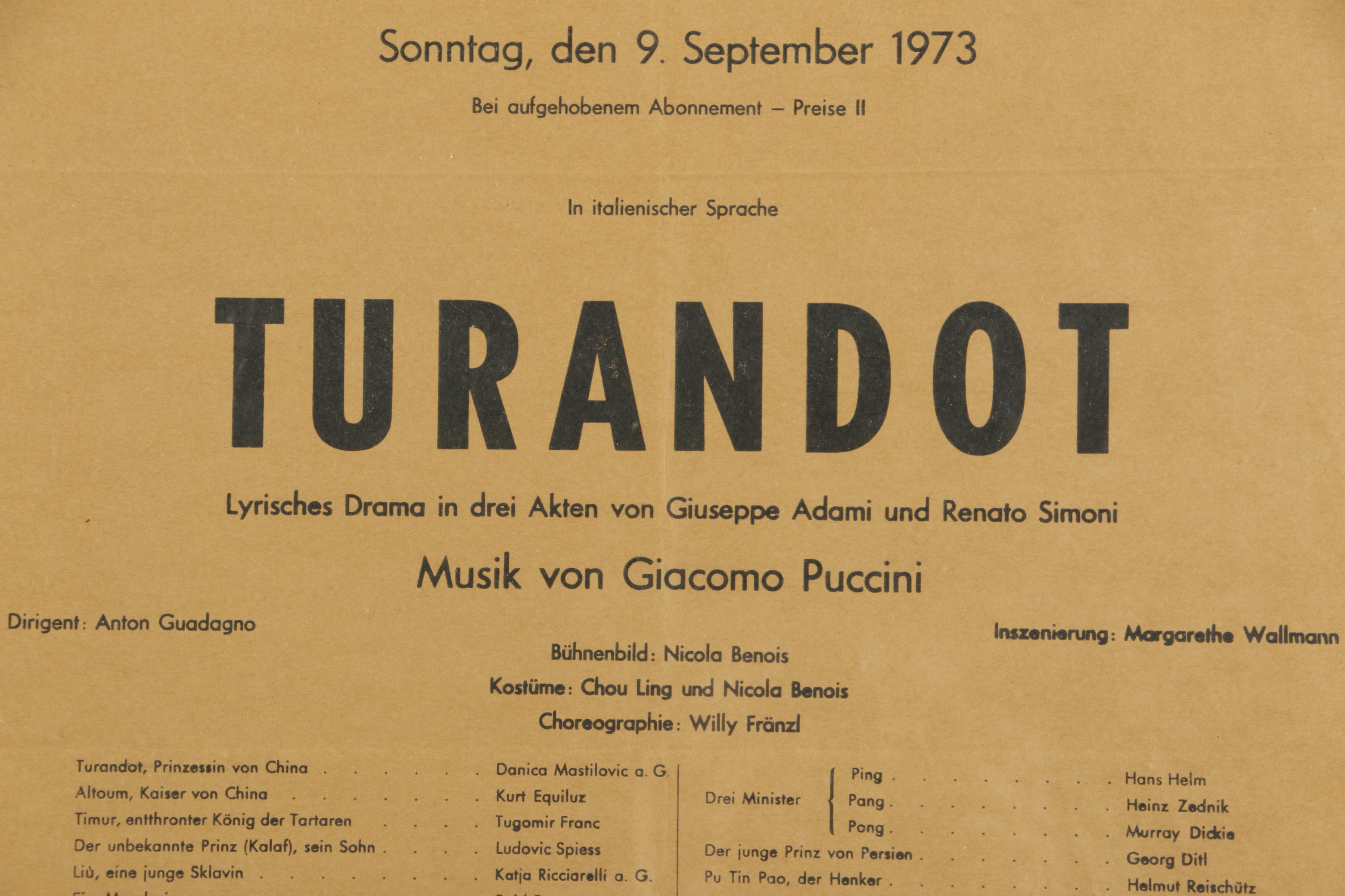 1973 Vienna State Opera Posters