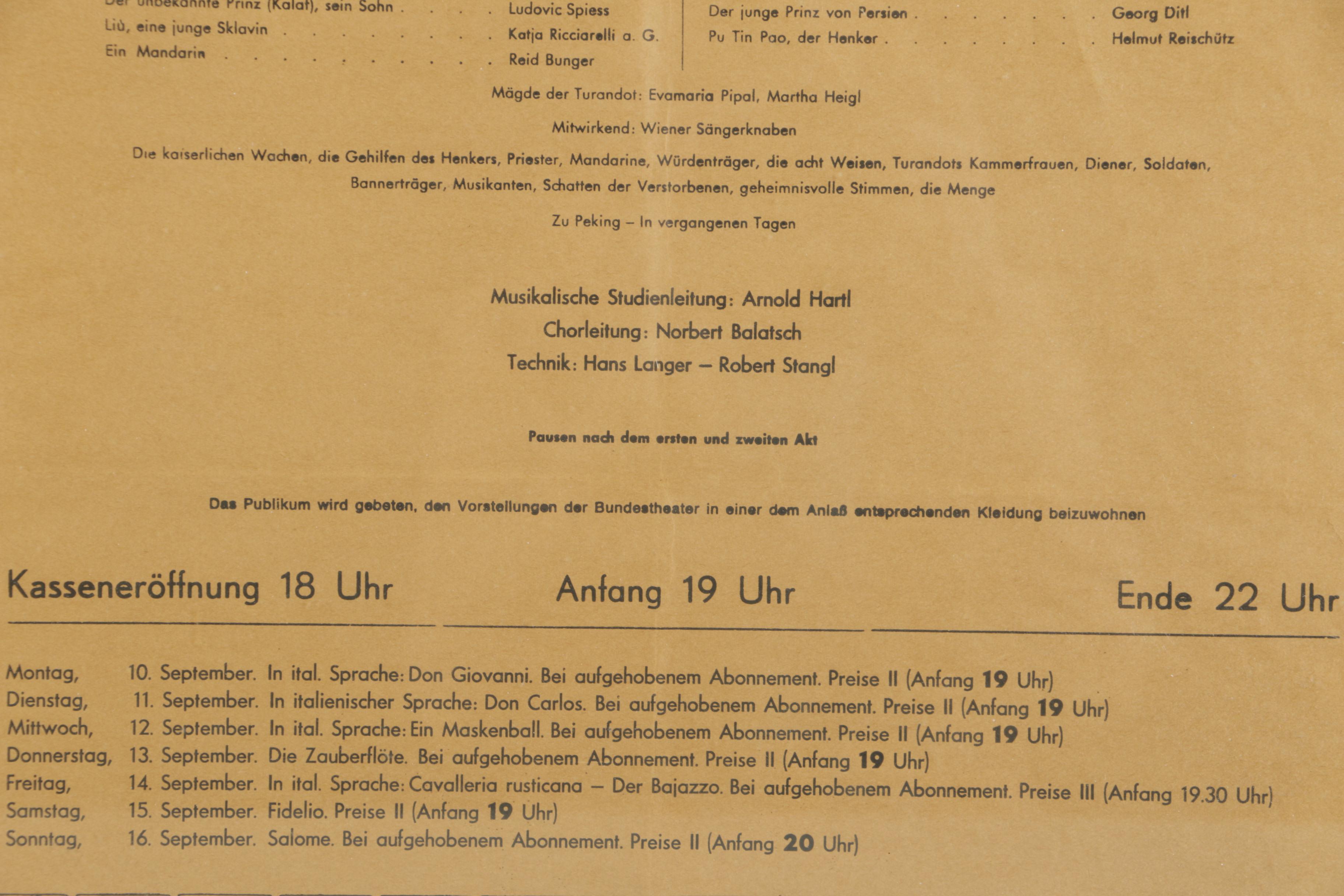 1973 Vienna State Opera Posters