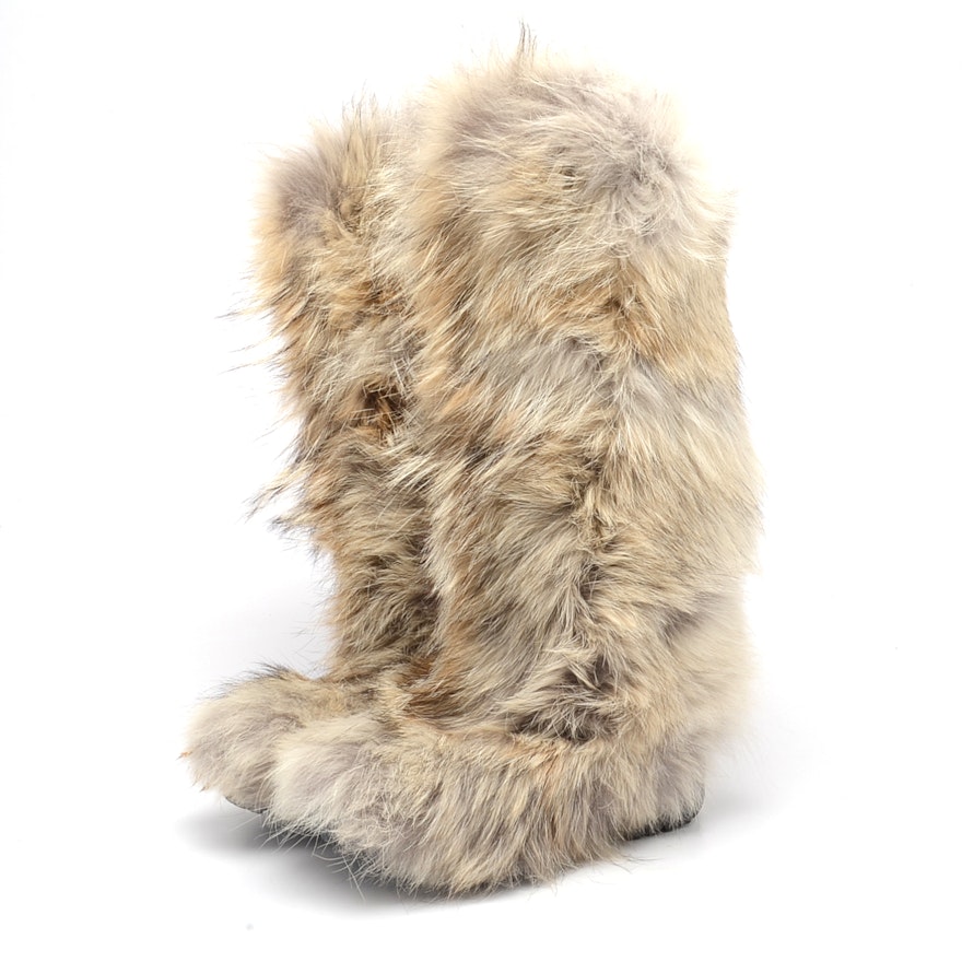 Ralph Lauren Collection Coyote Fur Boots