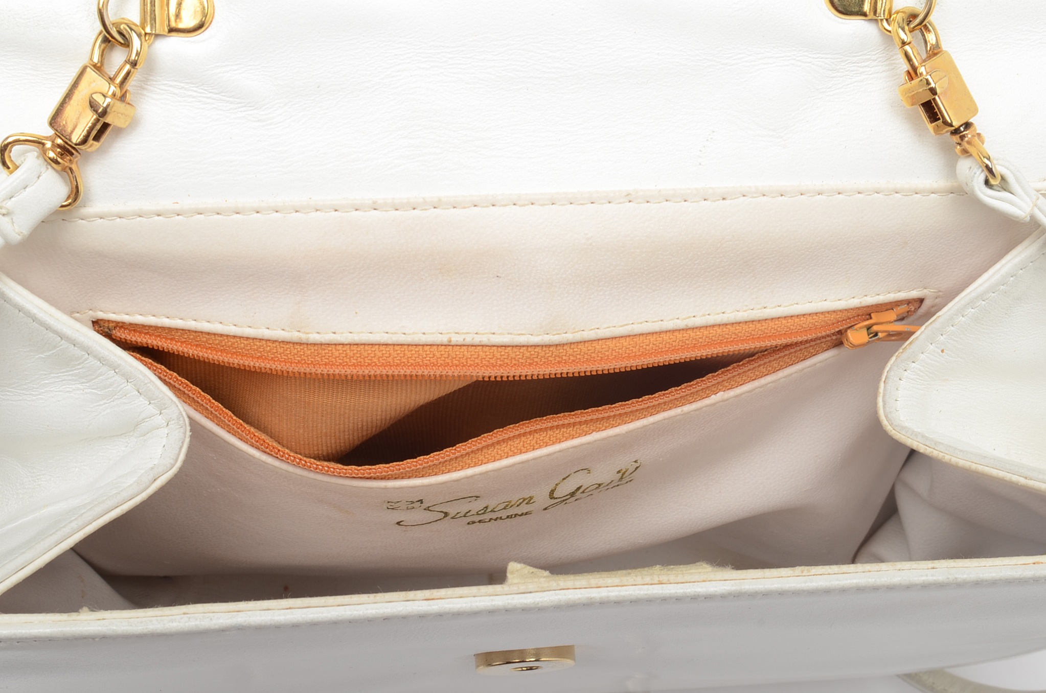 White handbags and Makeup Bag