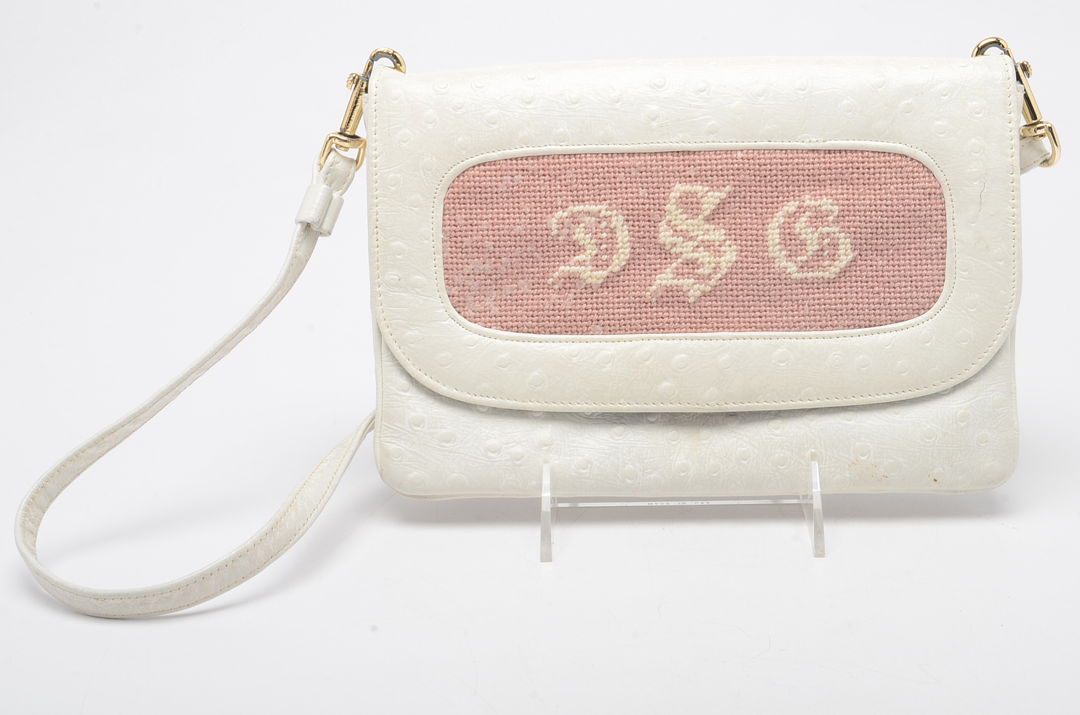 White handbags and Makeup Bag