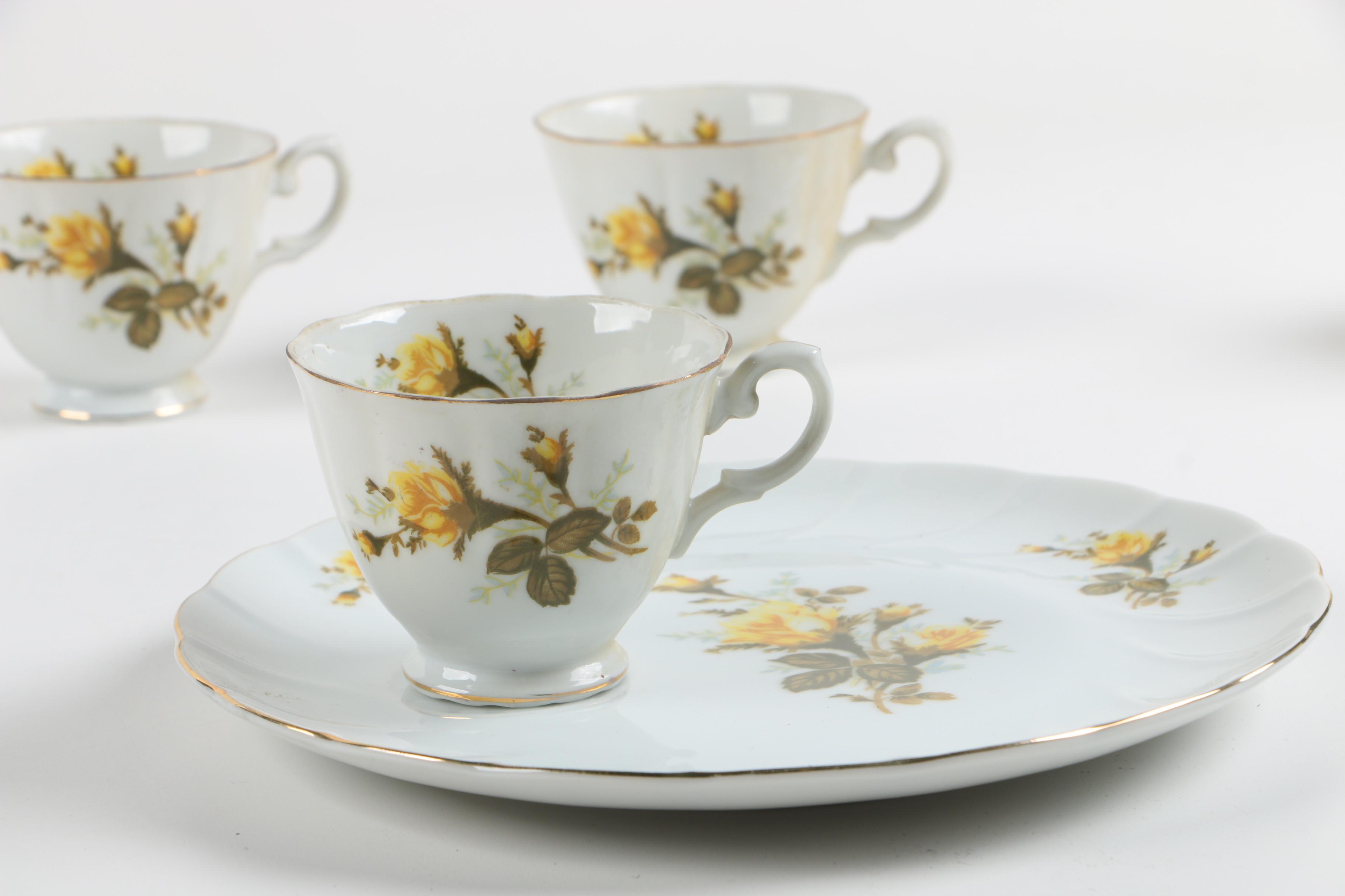 Vintage Porcelain Tea Snack Sets