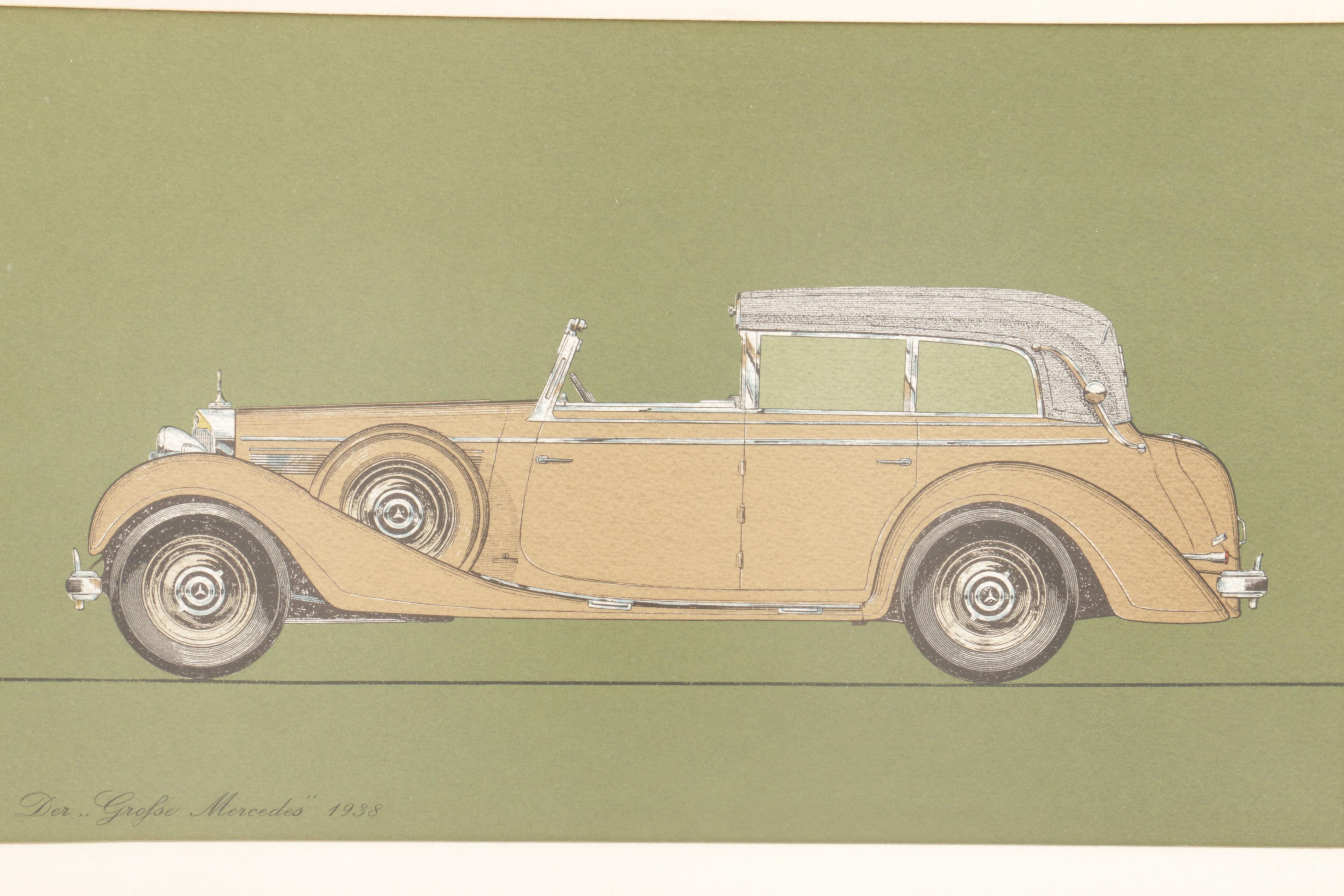 Reproduction Prints of Vintage Mercedes-Benz Cars