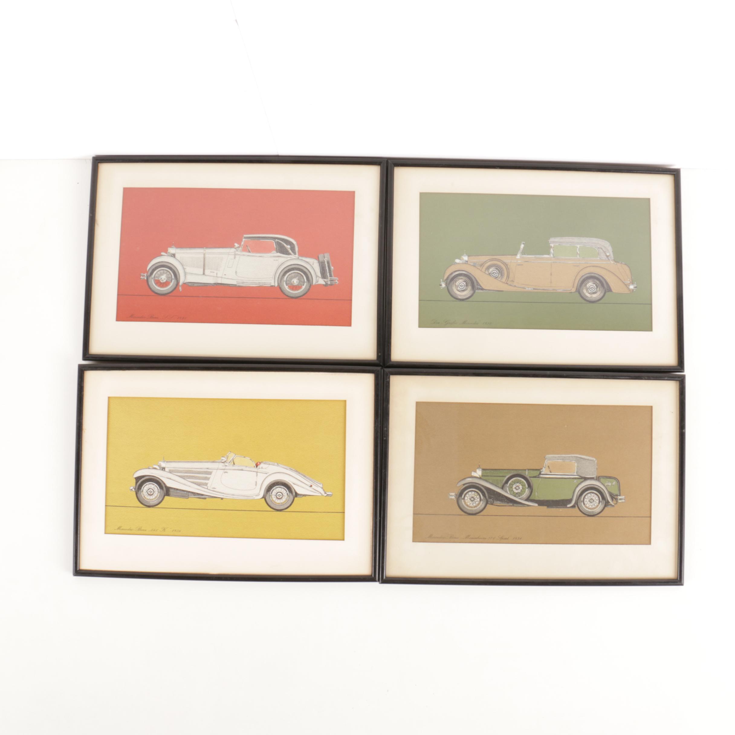 Reproduction Prints of Vintage Mercedes-Benz Cars