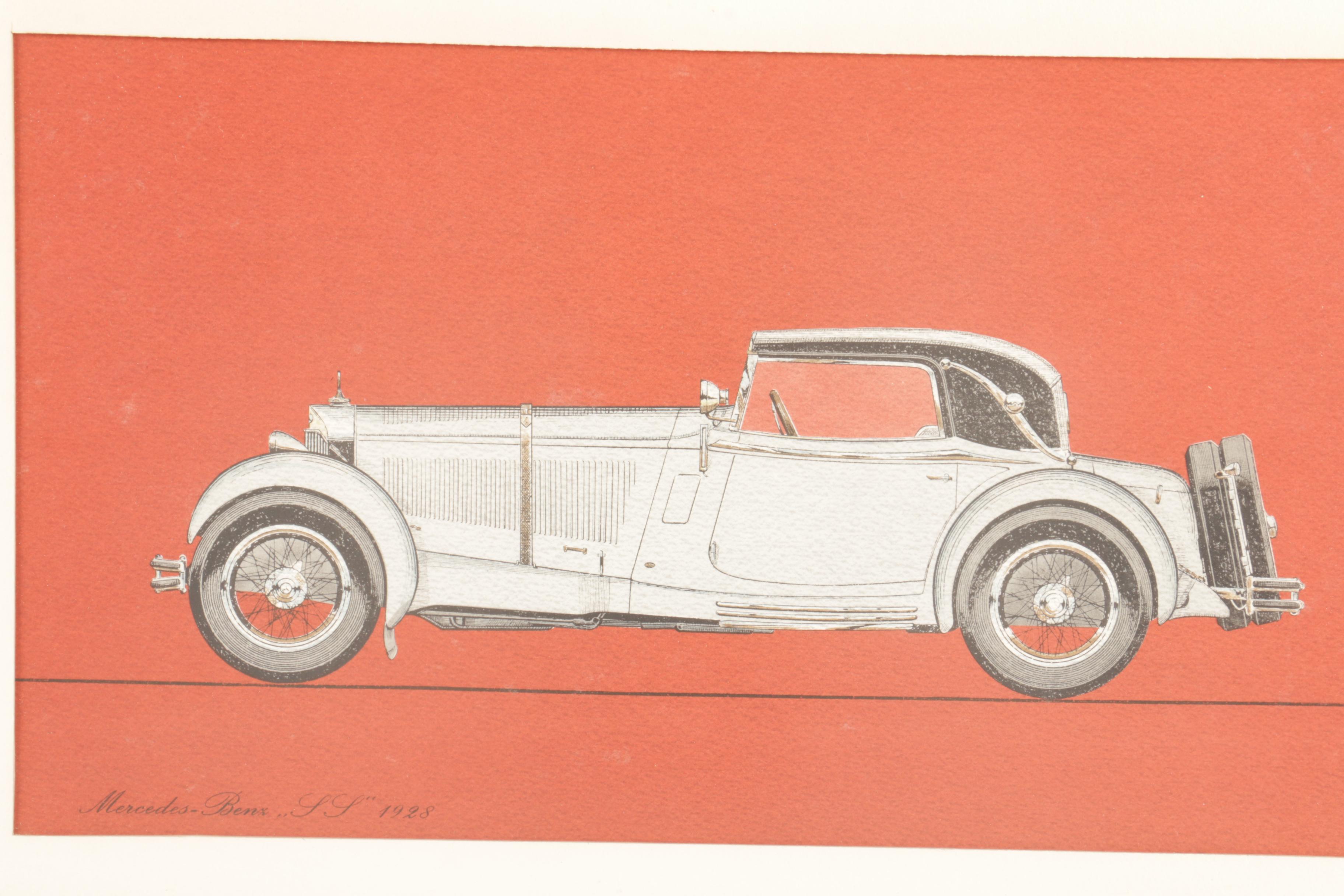 Reproduction Prints of Vintage Mercedes-Benz Cars