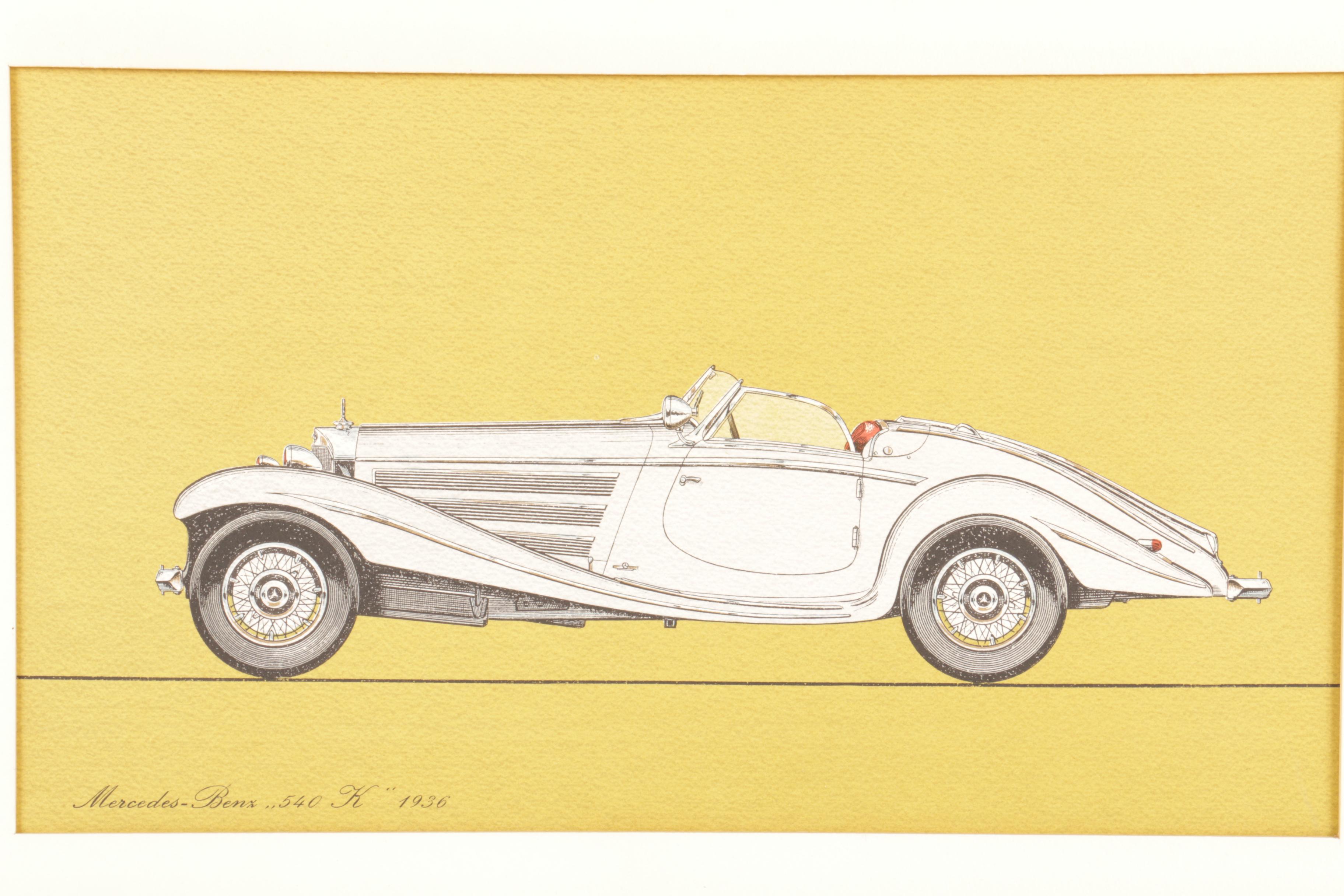 Reproduction Prints of Vintage Mercedes-Benz Cars