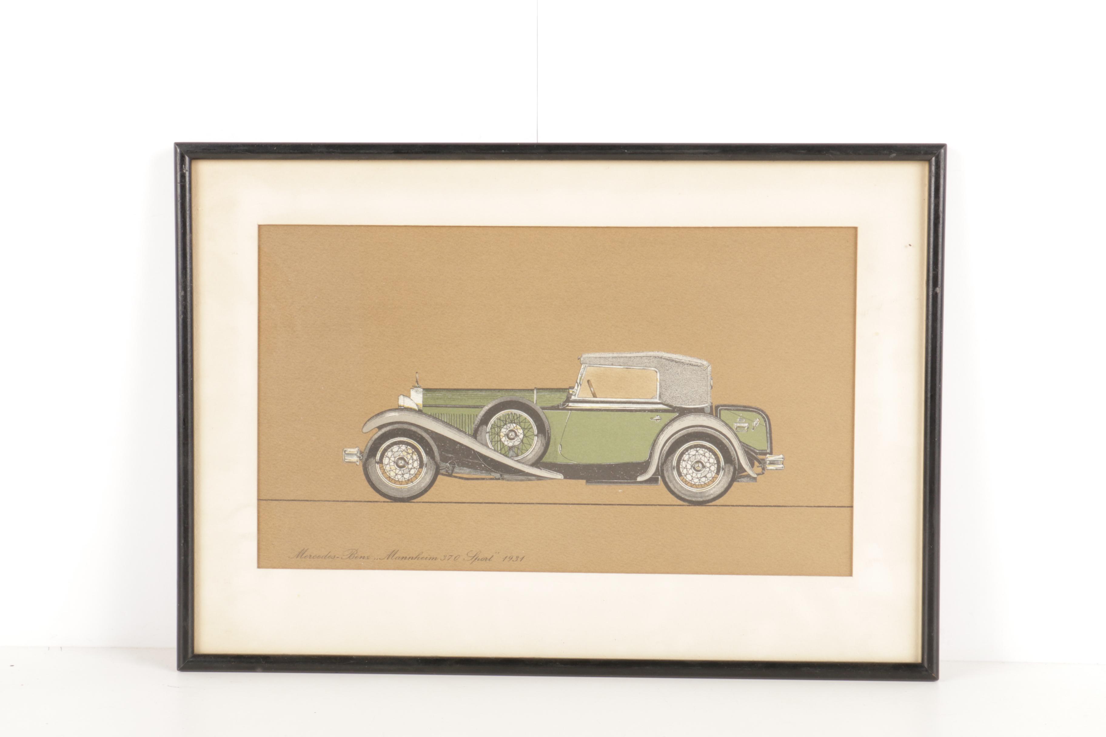 Reproduction Prints of Vintage Mercedes-Benz Cars