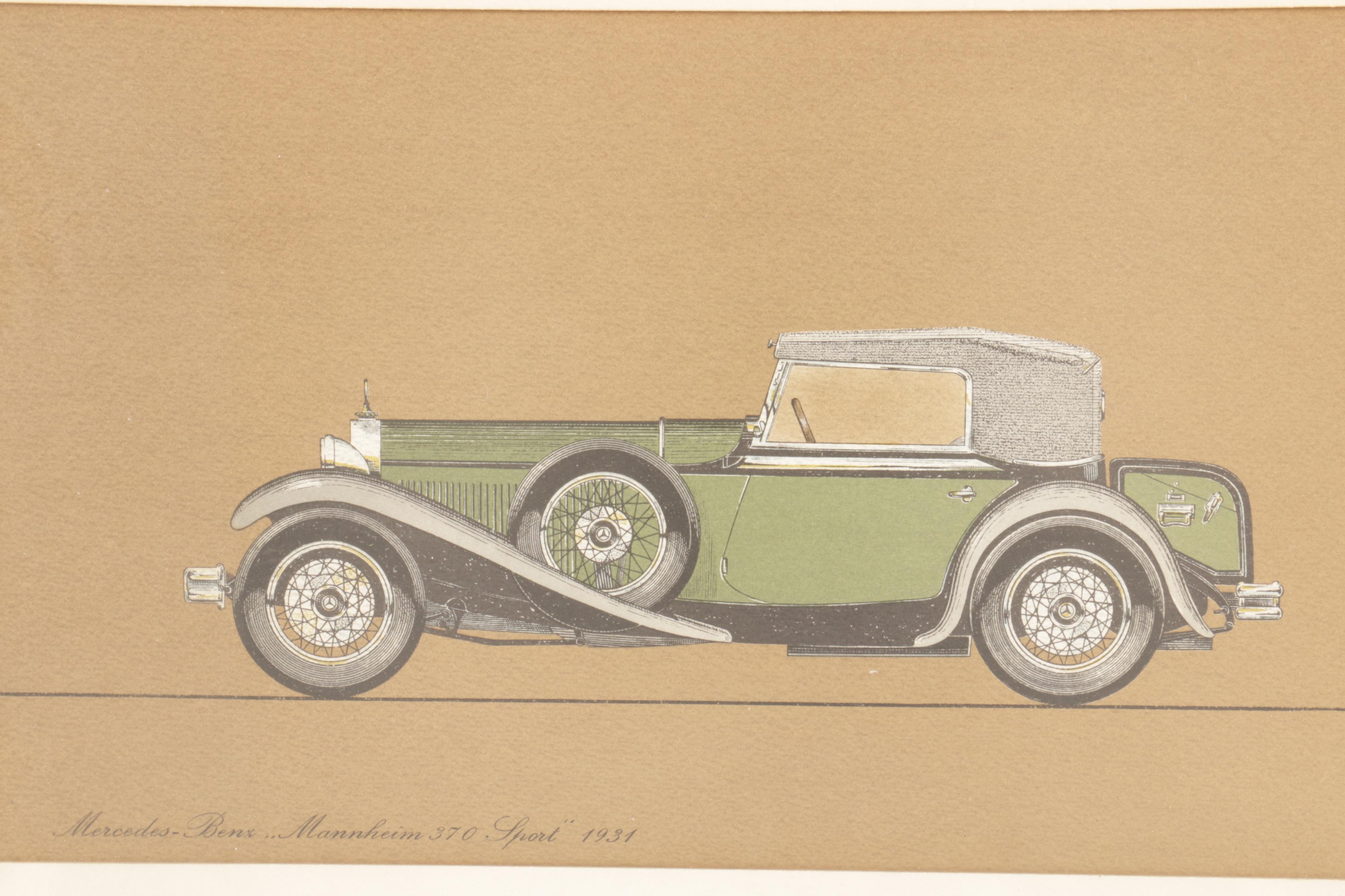Reproduction Prints of Vintage Mercedes-Benz Cars