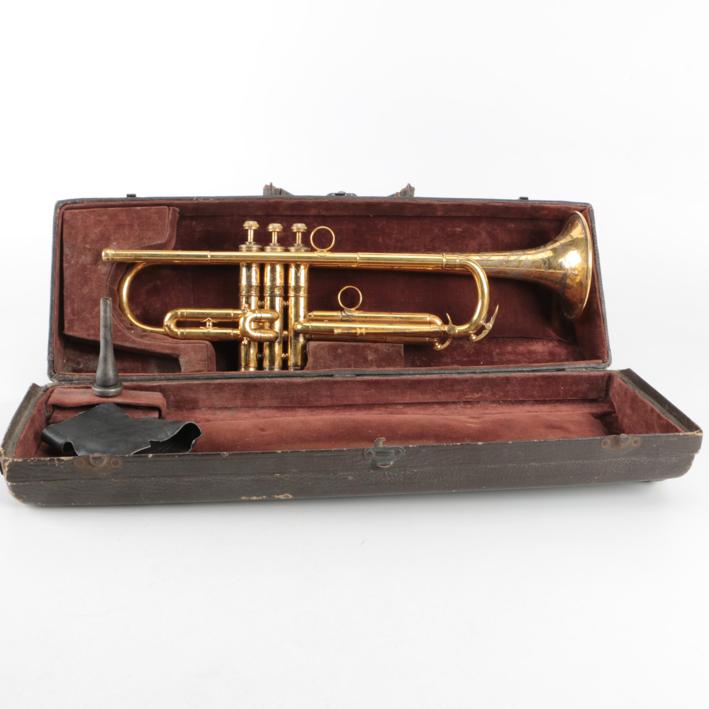 Vintage C.G Conn Trumpet and Case