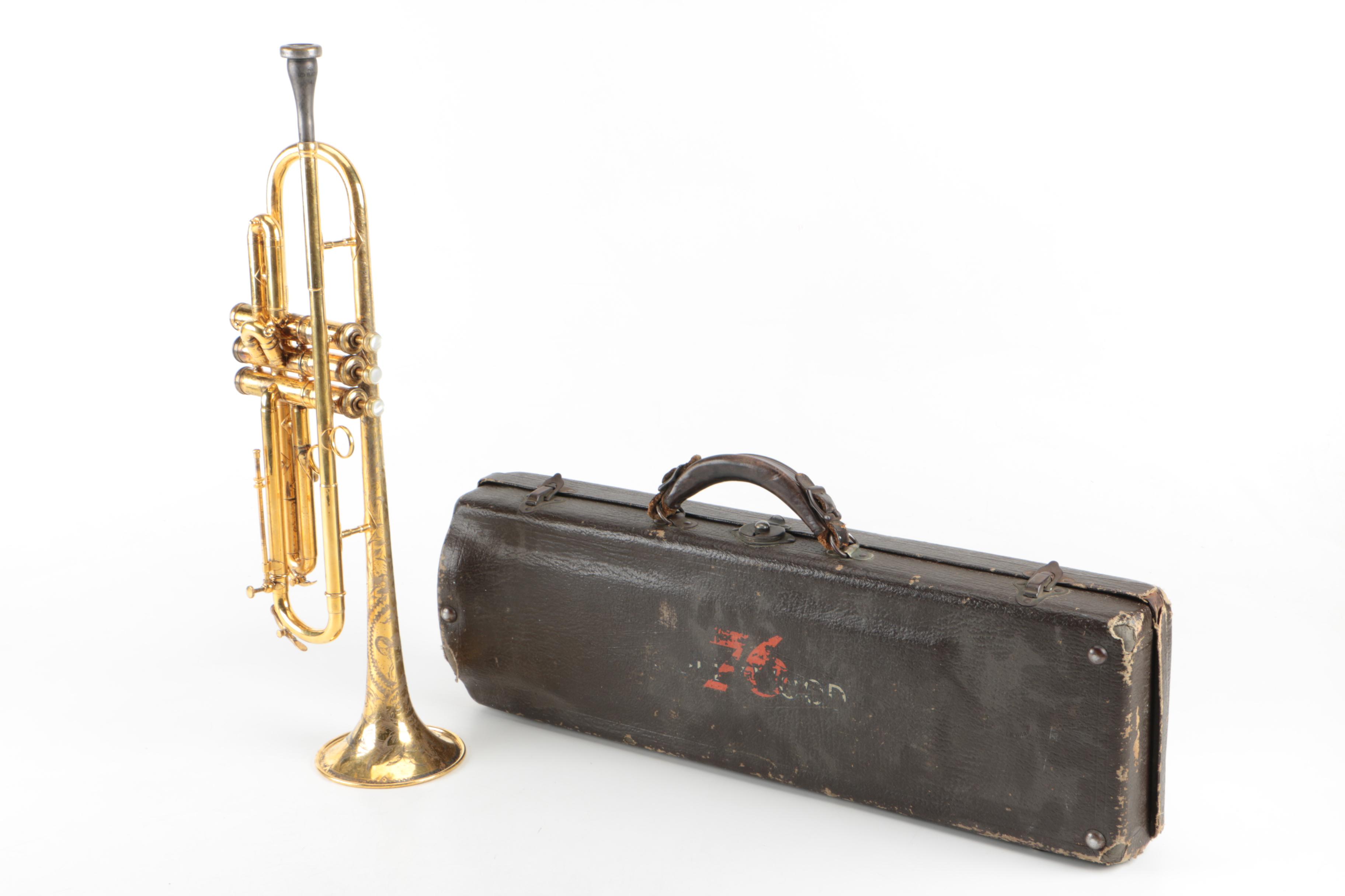 Vintage C.G Conn Trumpet and Case