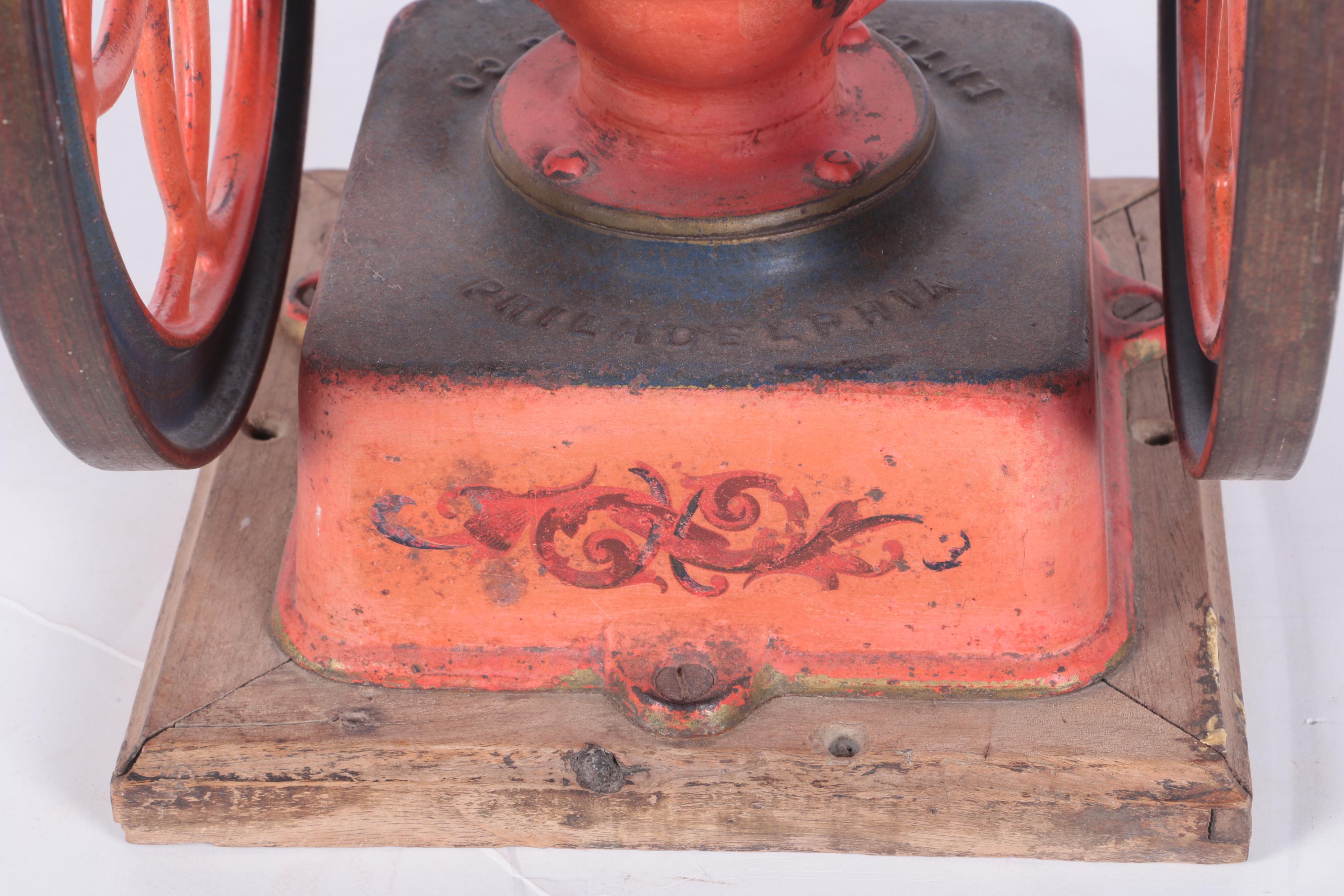 Vintage Enterprise Cast Iron Double Wheel Coffee Mill