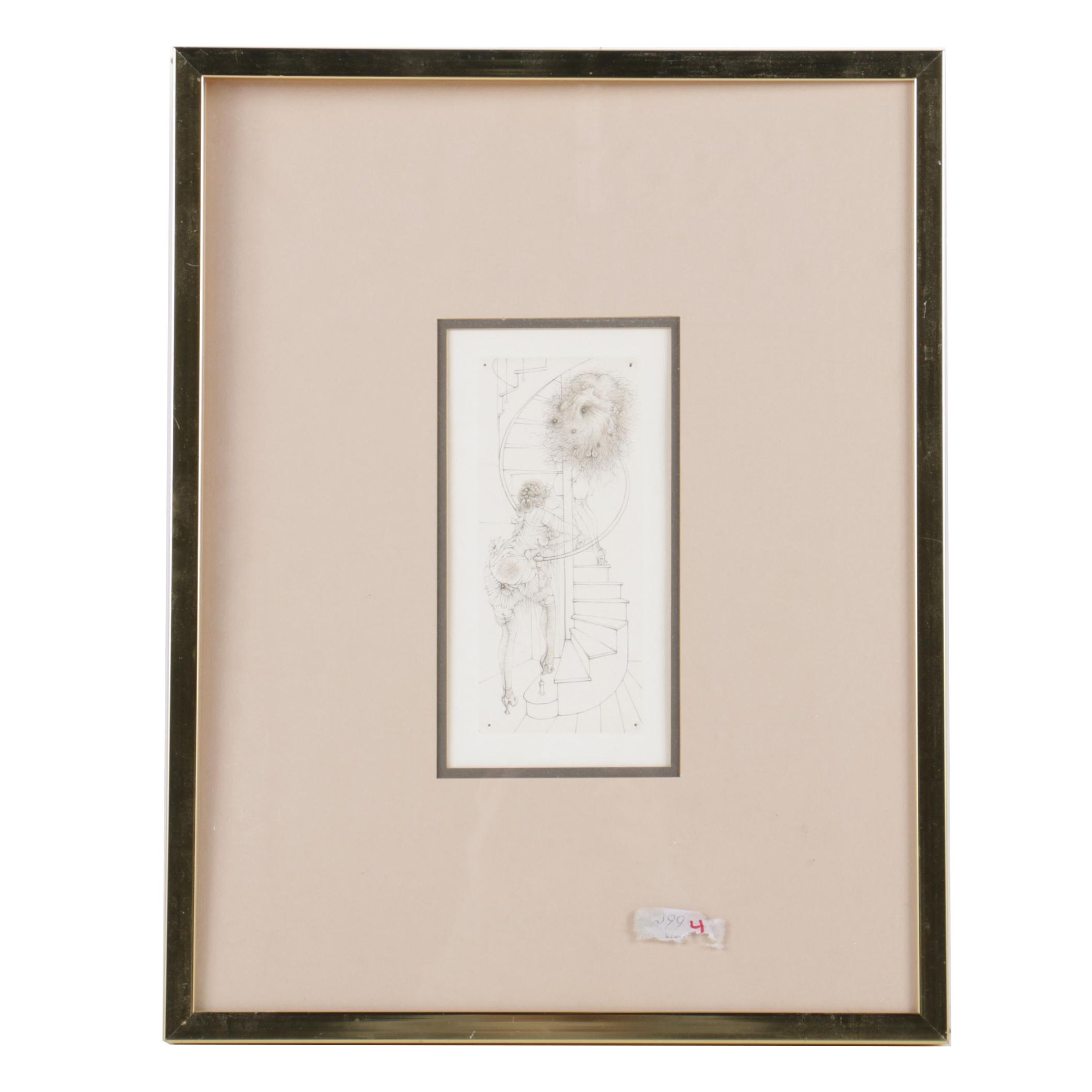 Hans Bellmer Circa 1965 Etching on Paper "Madame Edwarda"
