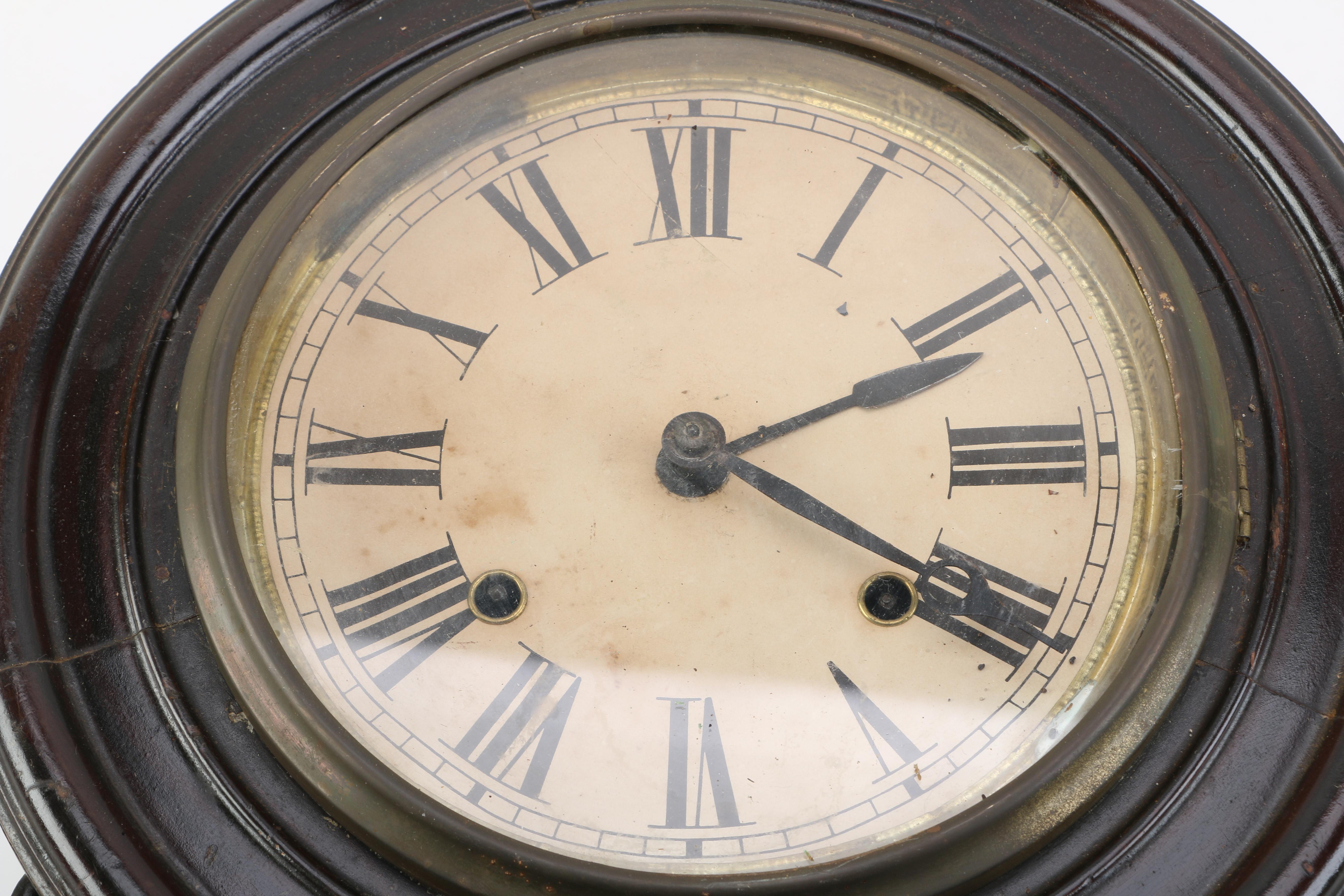 Vintage Wood Regulator Wall Clock