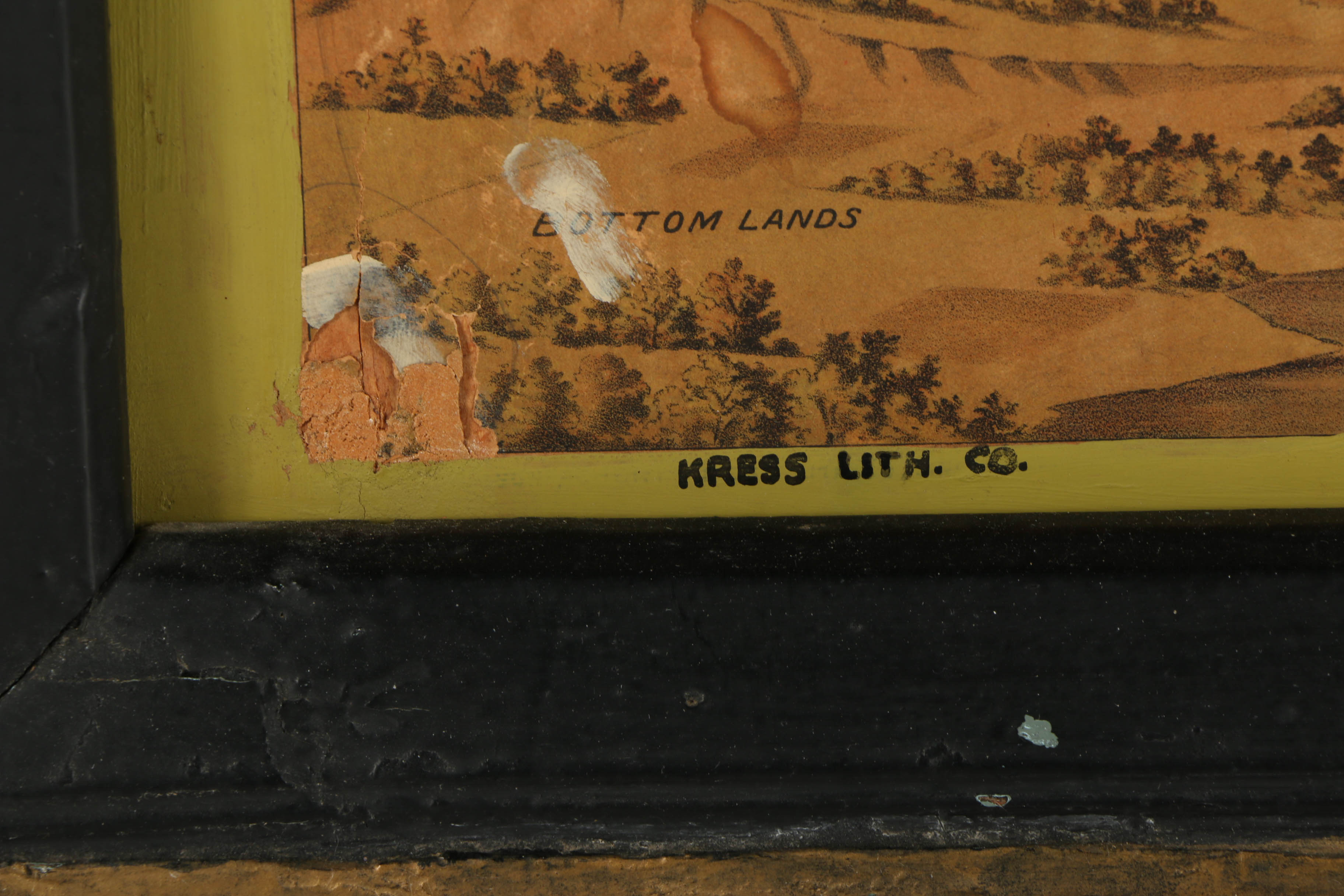 Antique Lithograph Map "Moon's Geographical Definitions"