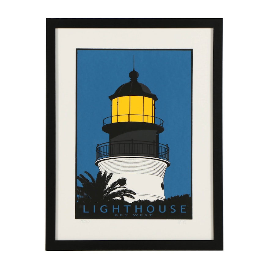 Peter Stracenski Limited Edition Serigraph "Lighthouse, Key West"