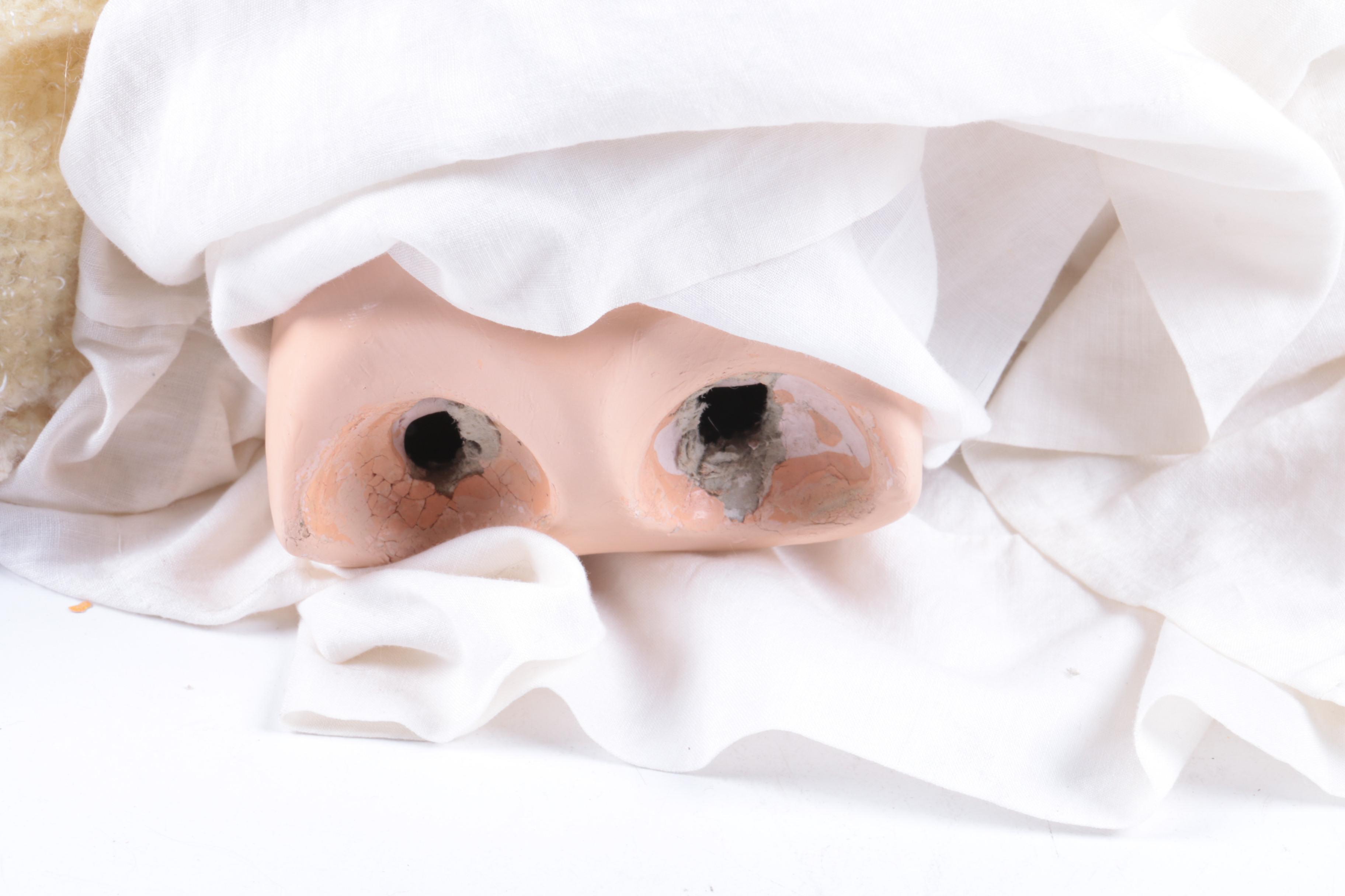 Bisque K&R Dolls and a Bestmaid Kitchen Set