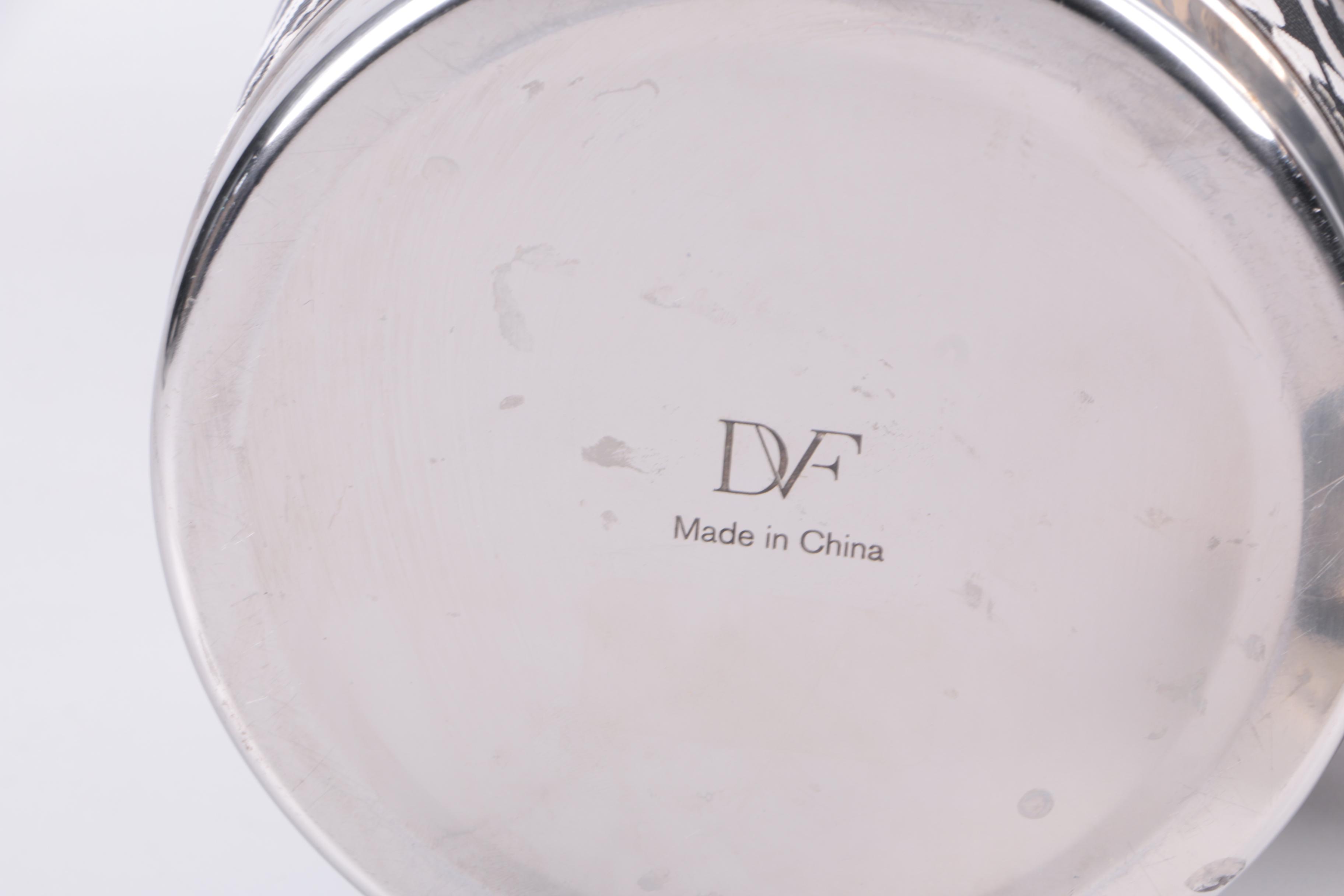 Vintage Georges Briard and Diane Von Furstenberg Metal Ice Buckets