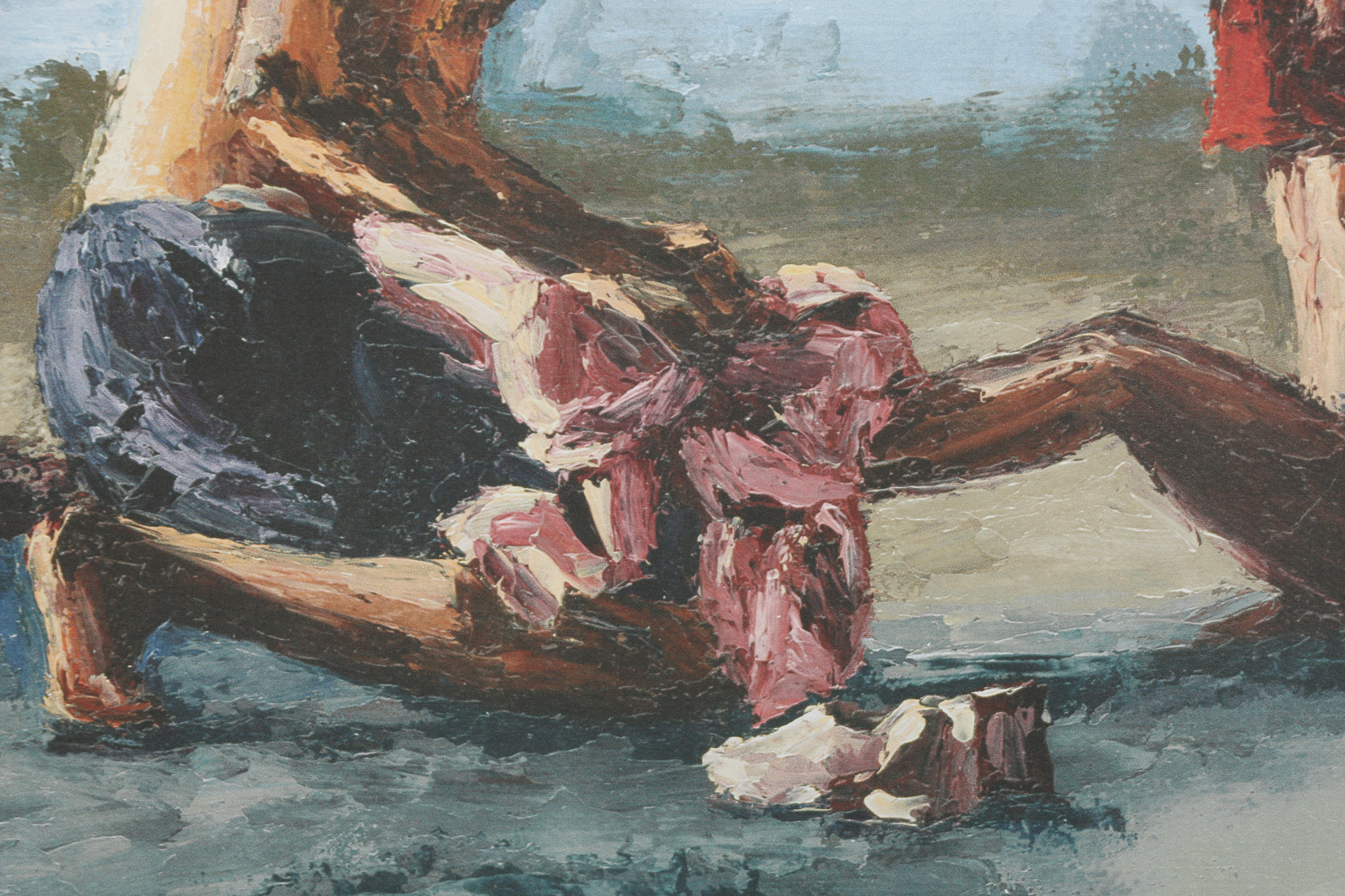 Elaine Hughes Limited Edition Offset Lithograph "Sandy Feet"