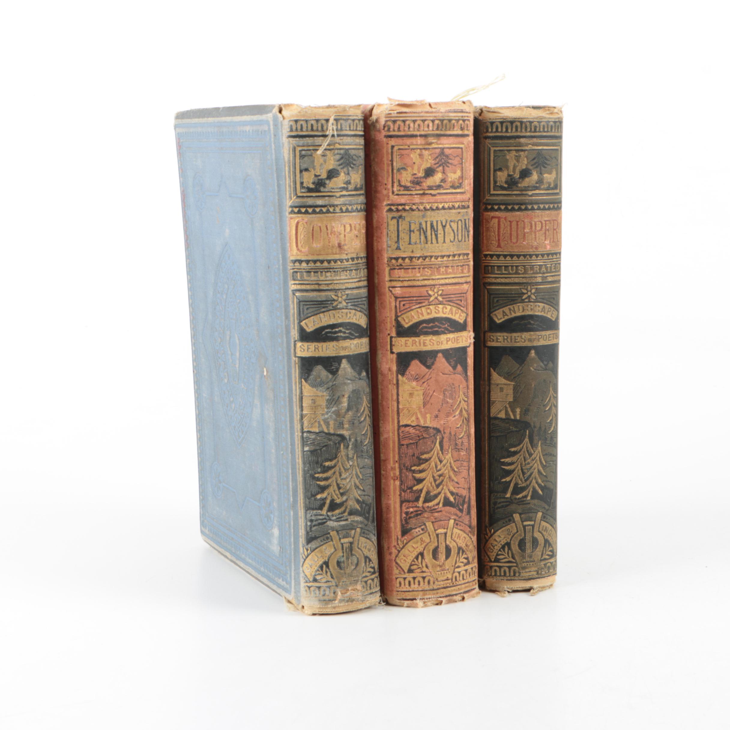 Late 19th-Century "The Landscape Series of Poets" Multi-Volume Set