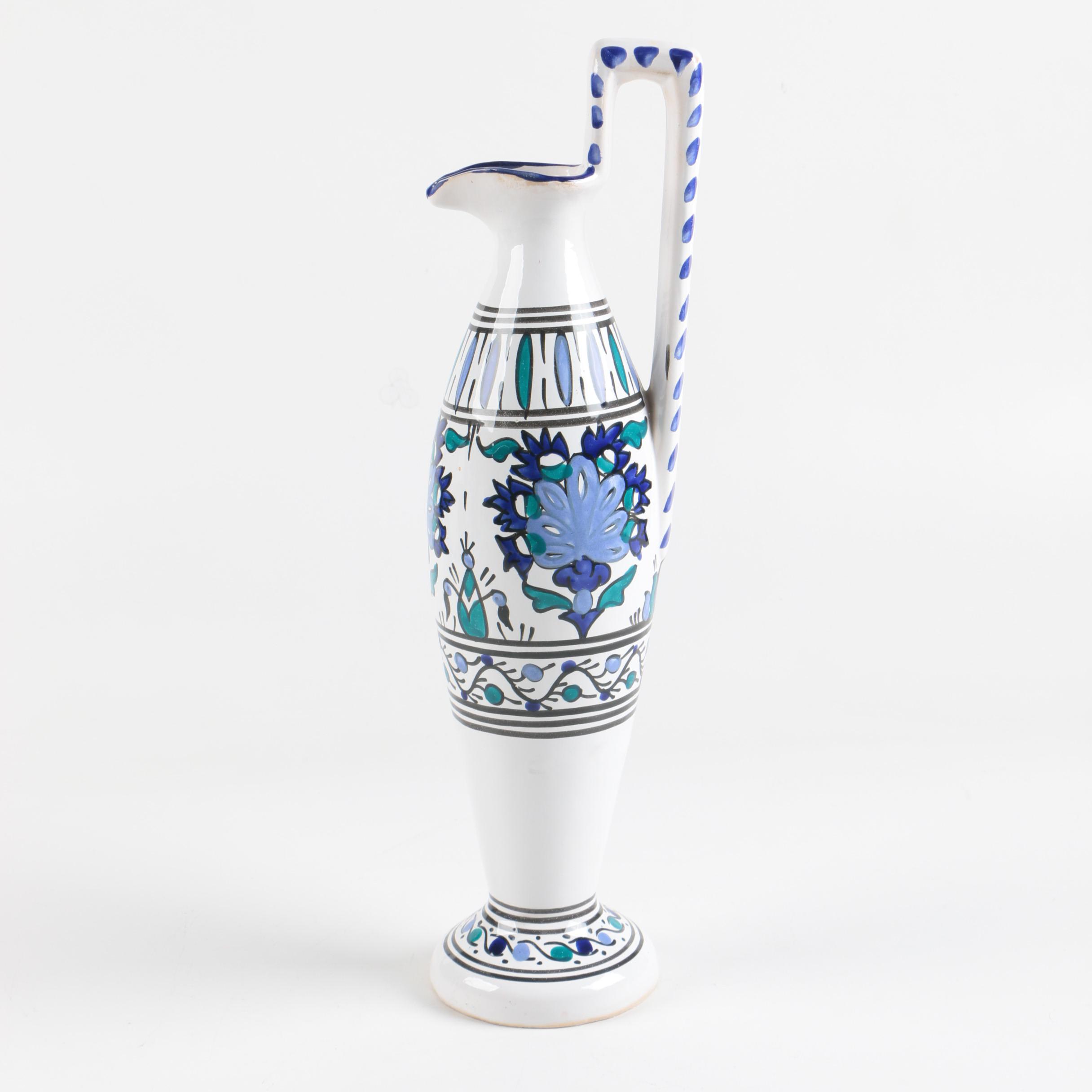 Hand Painted Ceramic Pitcher