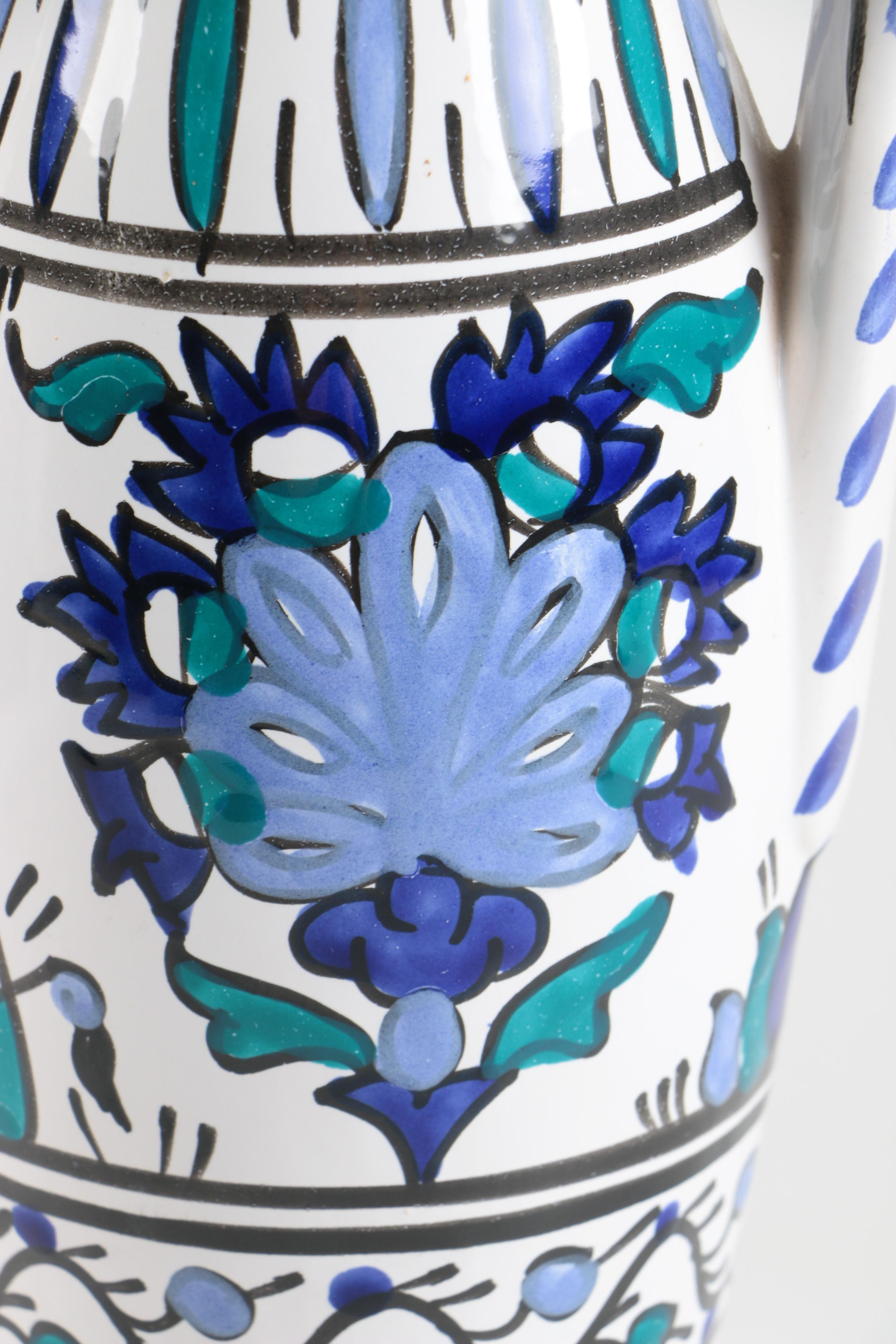 Hand Painted Ceramic Pitcher