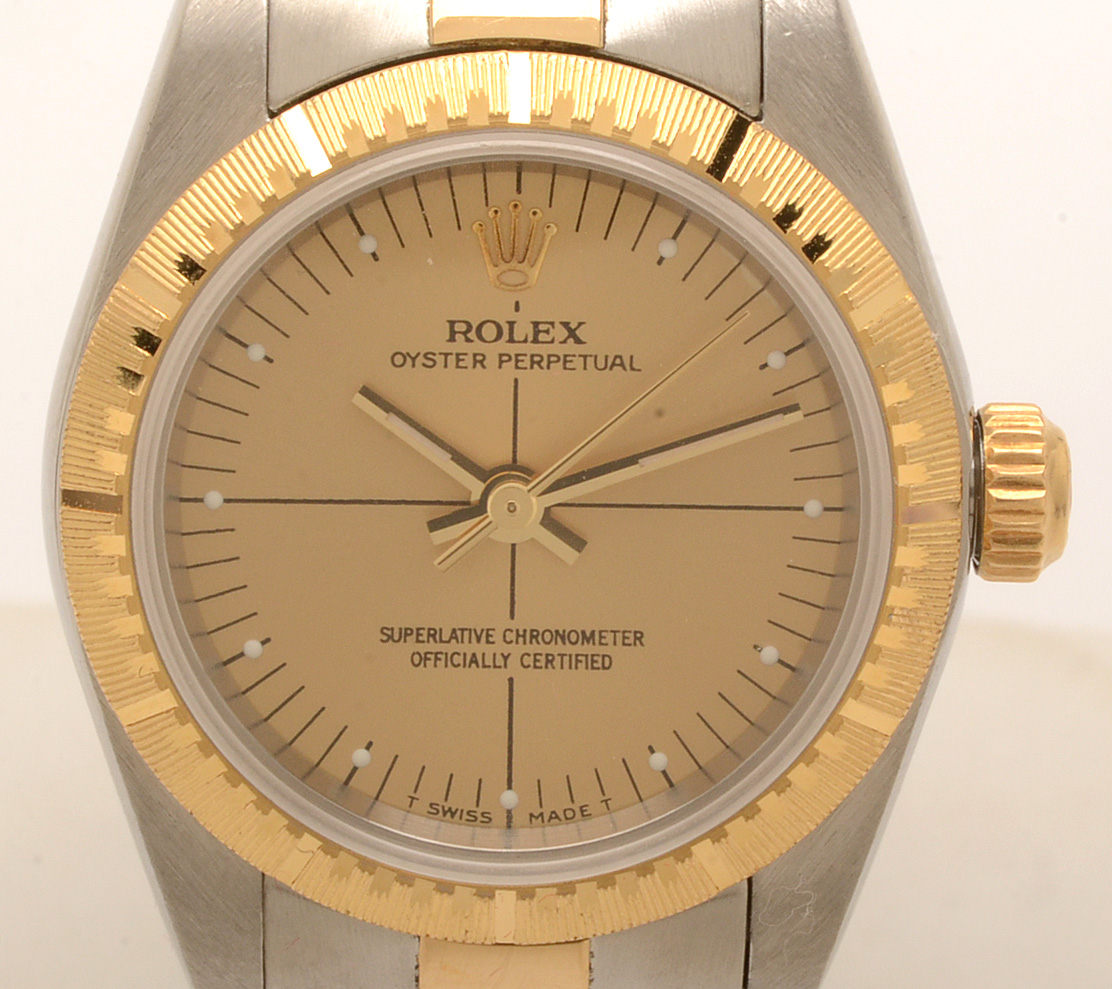 Rolex Oyster Perpetual 18K Gold and Stainless Steel Automatic Watch