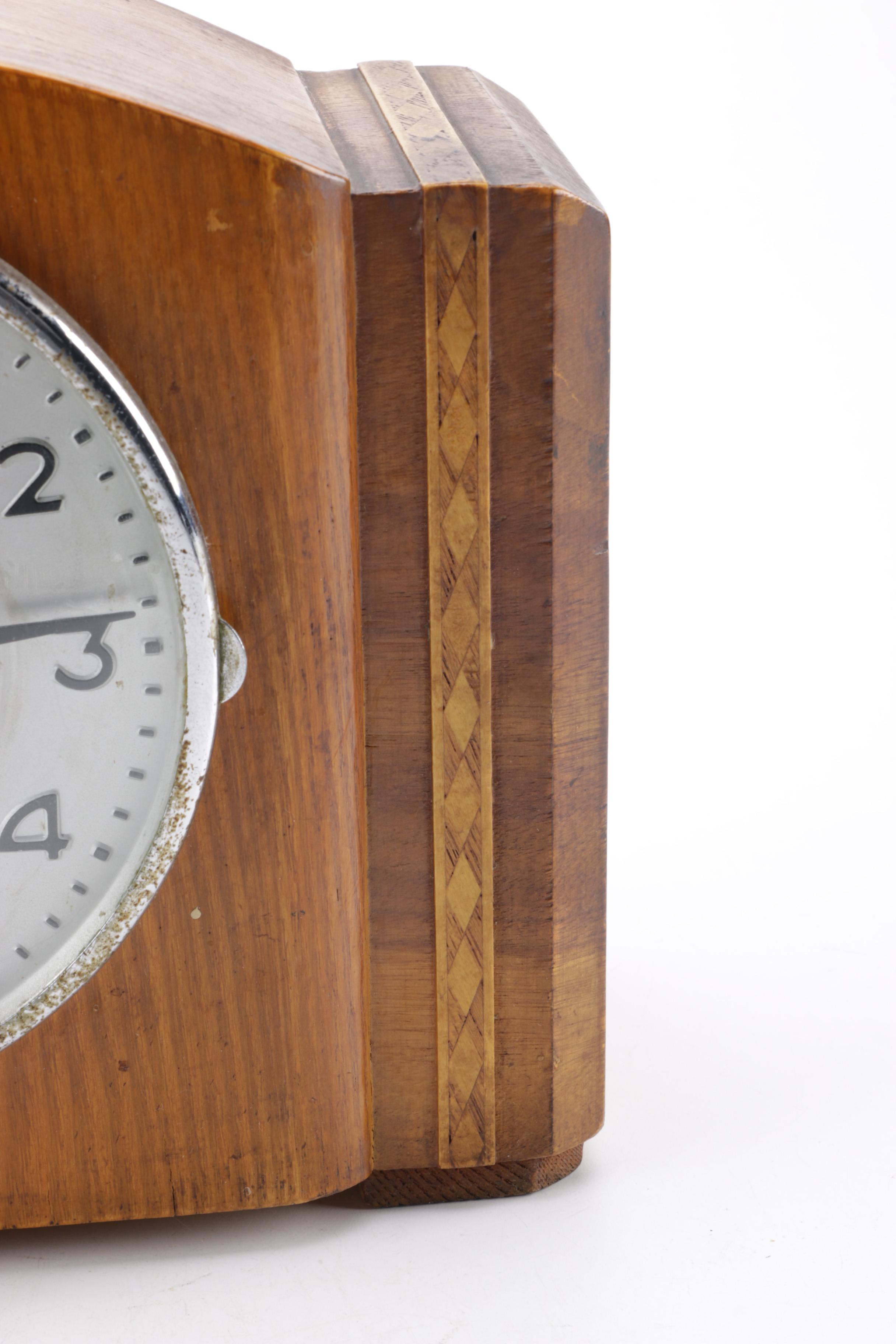 Vintage Chinese 555 Art Deco Style Mantel Clock