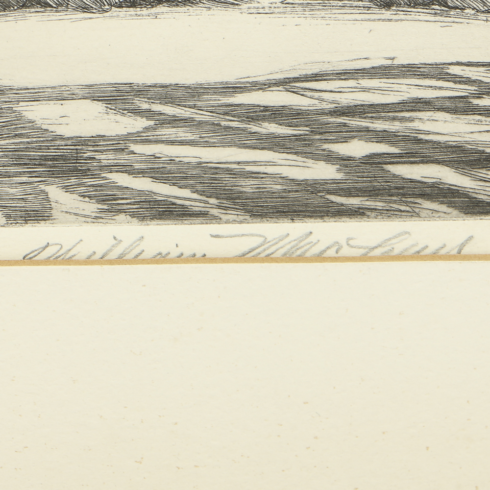 William MacLean Signed Etching on Paper "Silent Night"