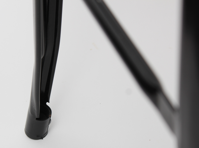 Set of Four Black Painted Metal Bar Stools