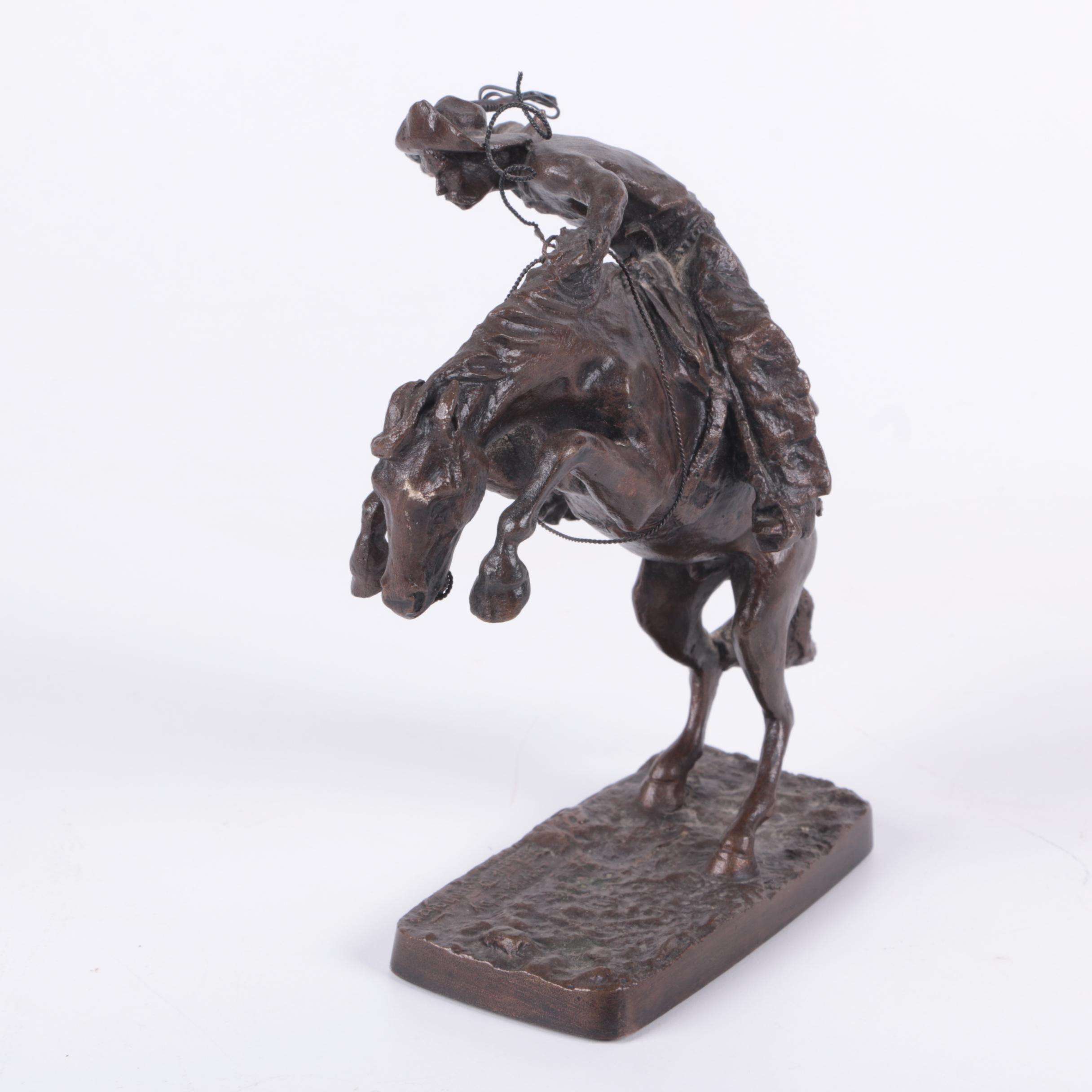 "The Bronco Buster" Horse Figurine