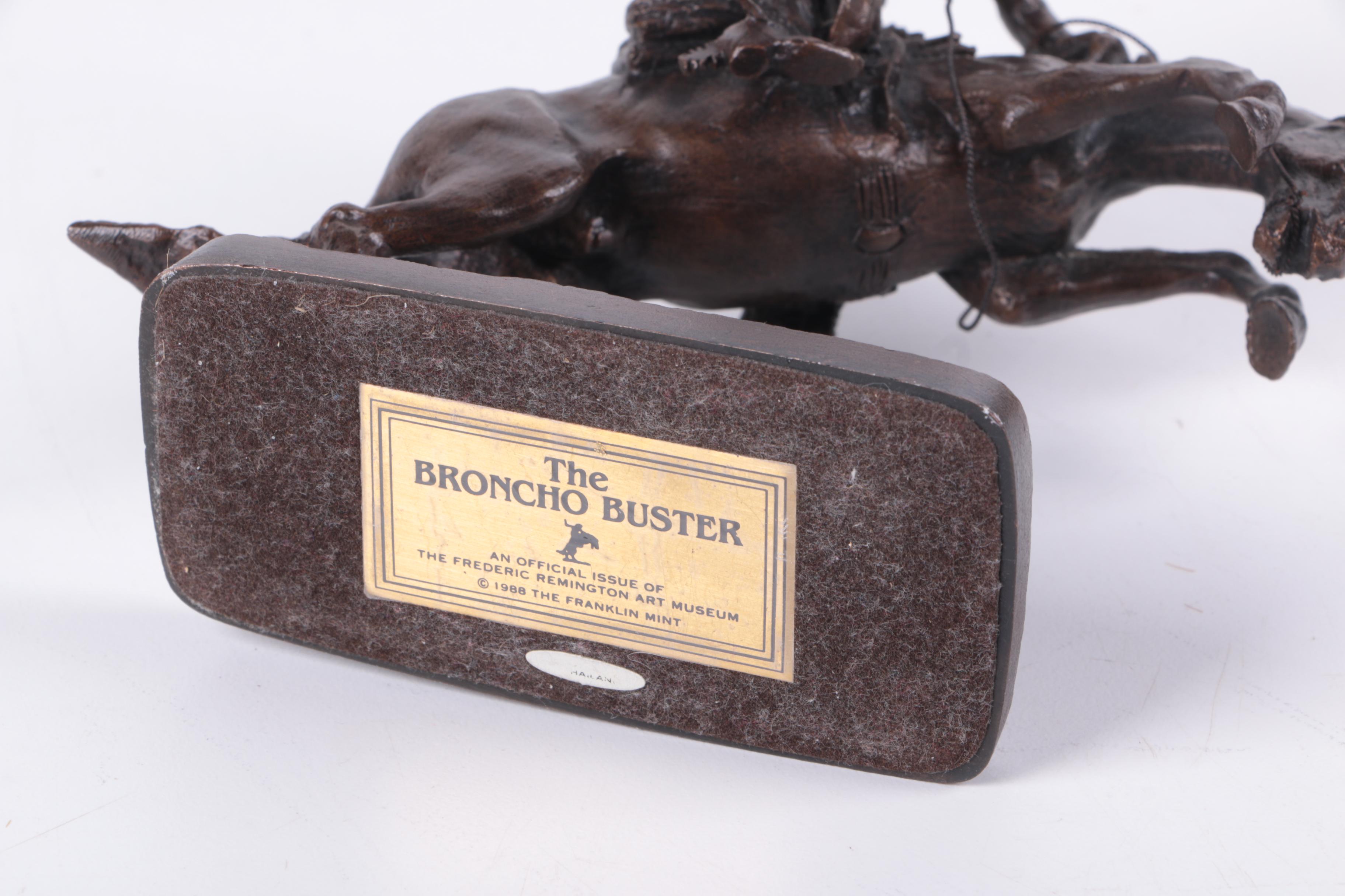 "The Bronco Buster" Horse Figurine