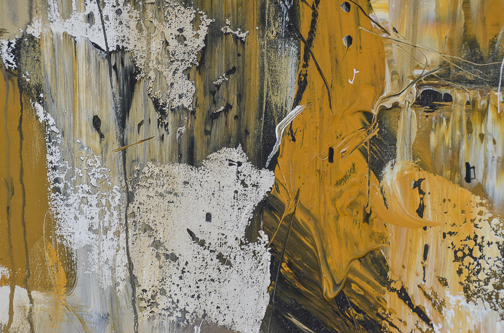 Gino Hollander 1978 Oil on Canvas Abstract Painting