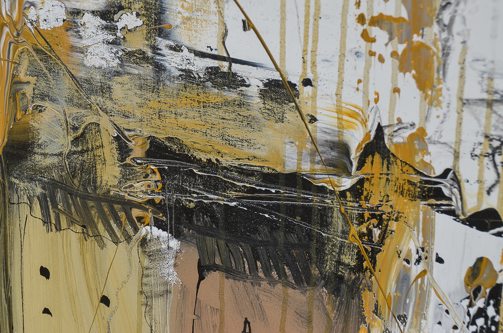 Gino Hollander 1978 Oil on Canvas Abstract Painting