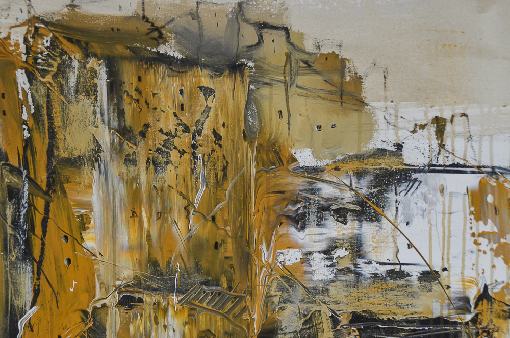 Gino Hollander 1978 Oil on Canvas Abstract Painting