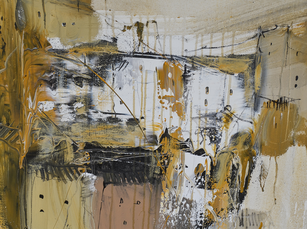 Gino Hollander 1978 Oil on Canvas Abstract Painting