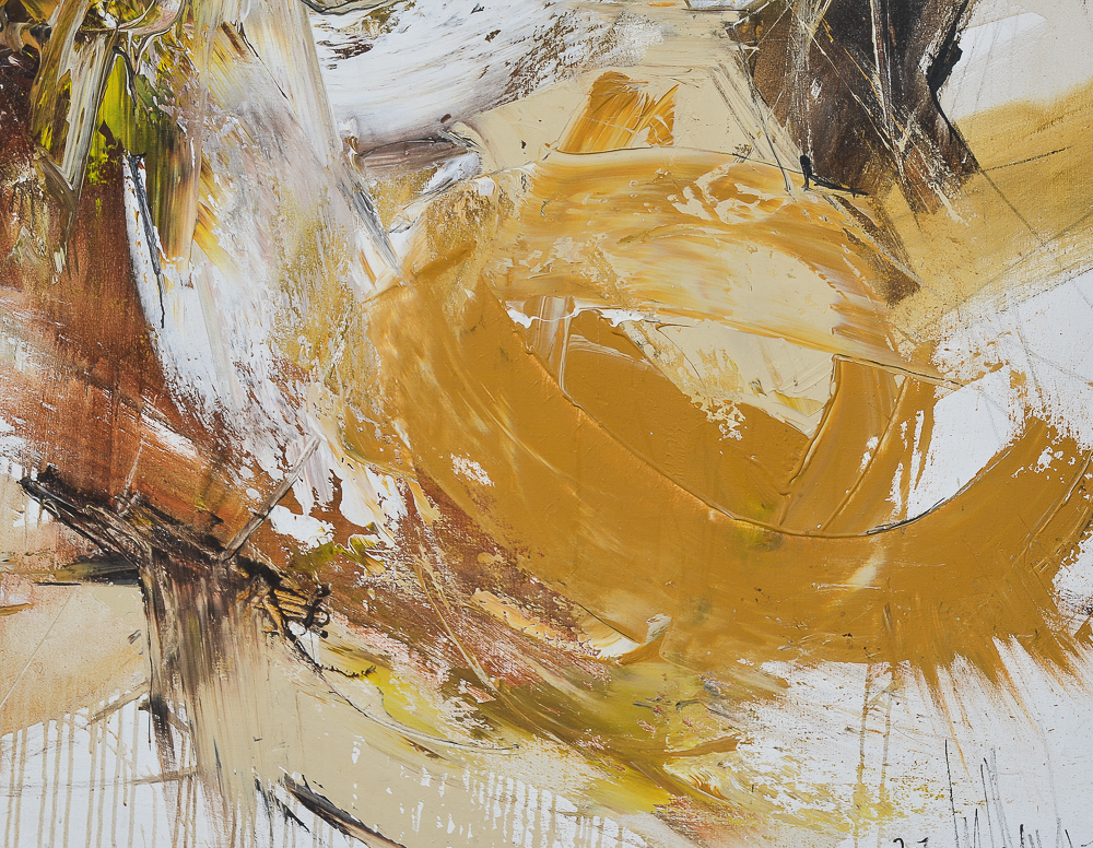 Gino Hollander 1972 Abstract Oil Painting on Canvas