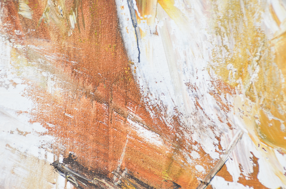 Gino Hollander 1972 Abstract Oil Painting on Canvas