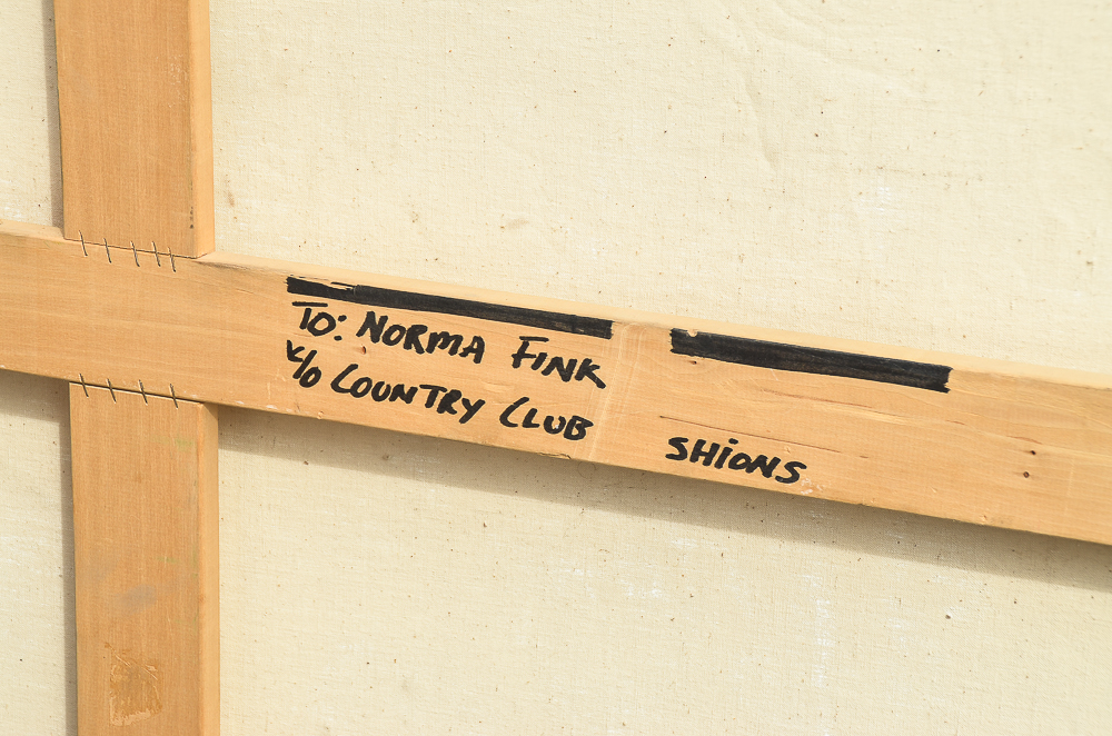 Gino Hollander 1972 Abstract Oil Painting on Canvas