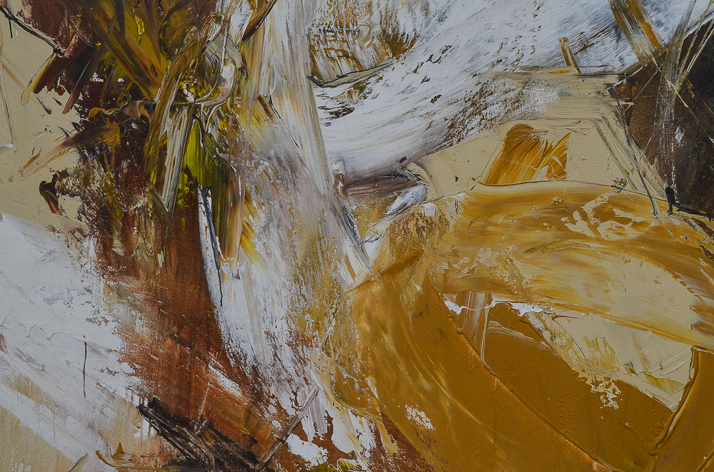 Gino Hollander 1972 Abstract Oil Painting on Canvas