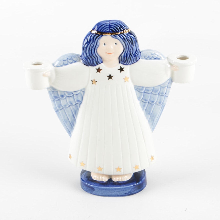 Lisa Larson Goebel Angel Figurine Candleholder