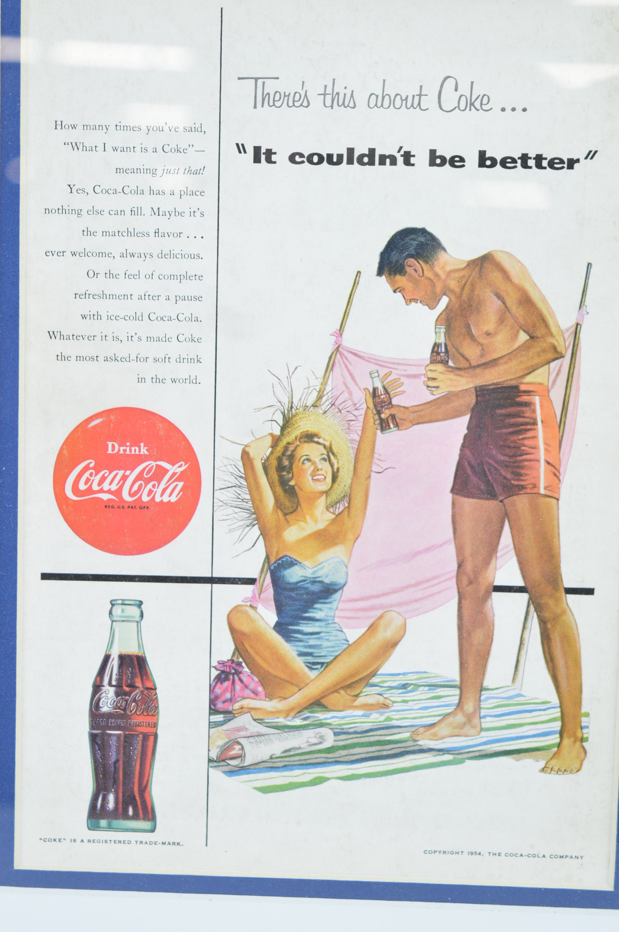 1954 Frame Coca-Cola Advertisement