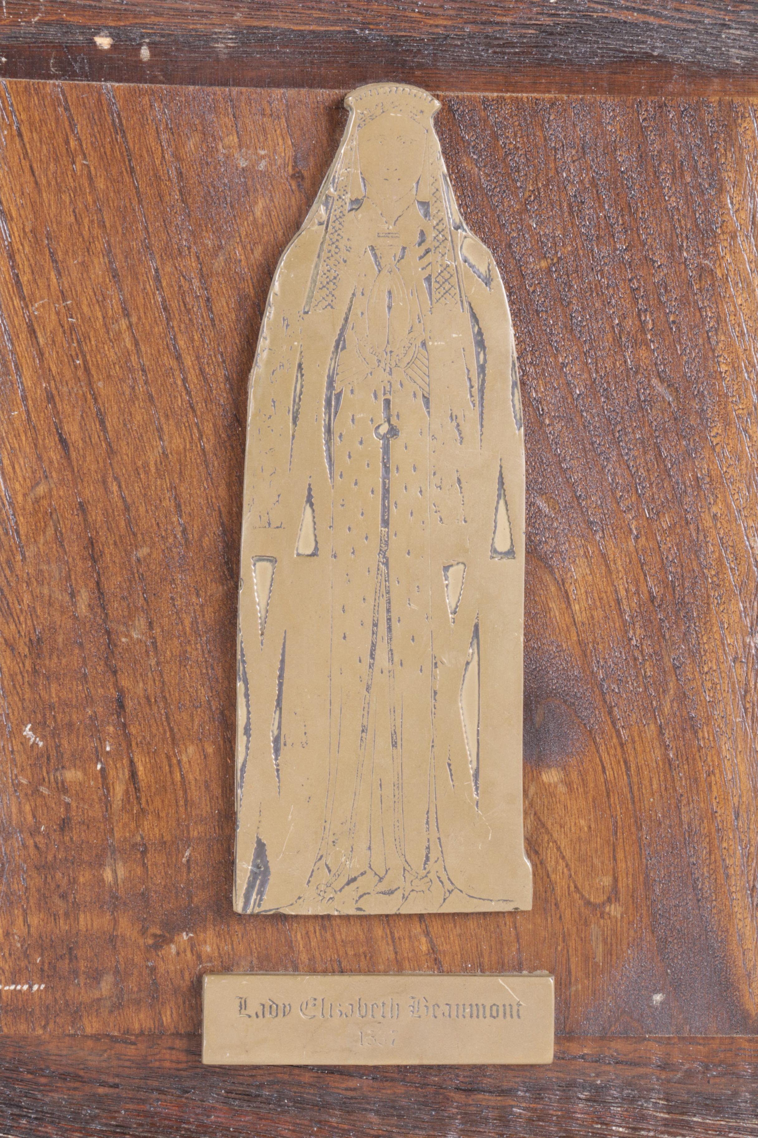 Reproduction Brass Reliefs of Medieval Figures